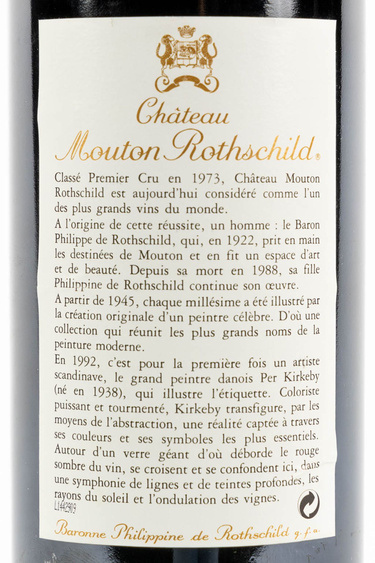 1992 Château Mouton Rothschild, Per Kirkeby - Bild 3 aus 3