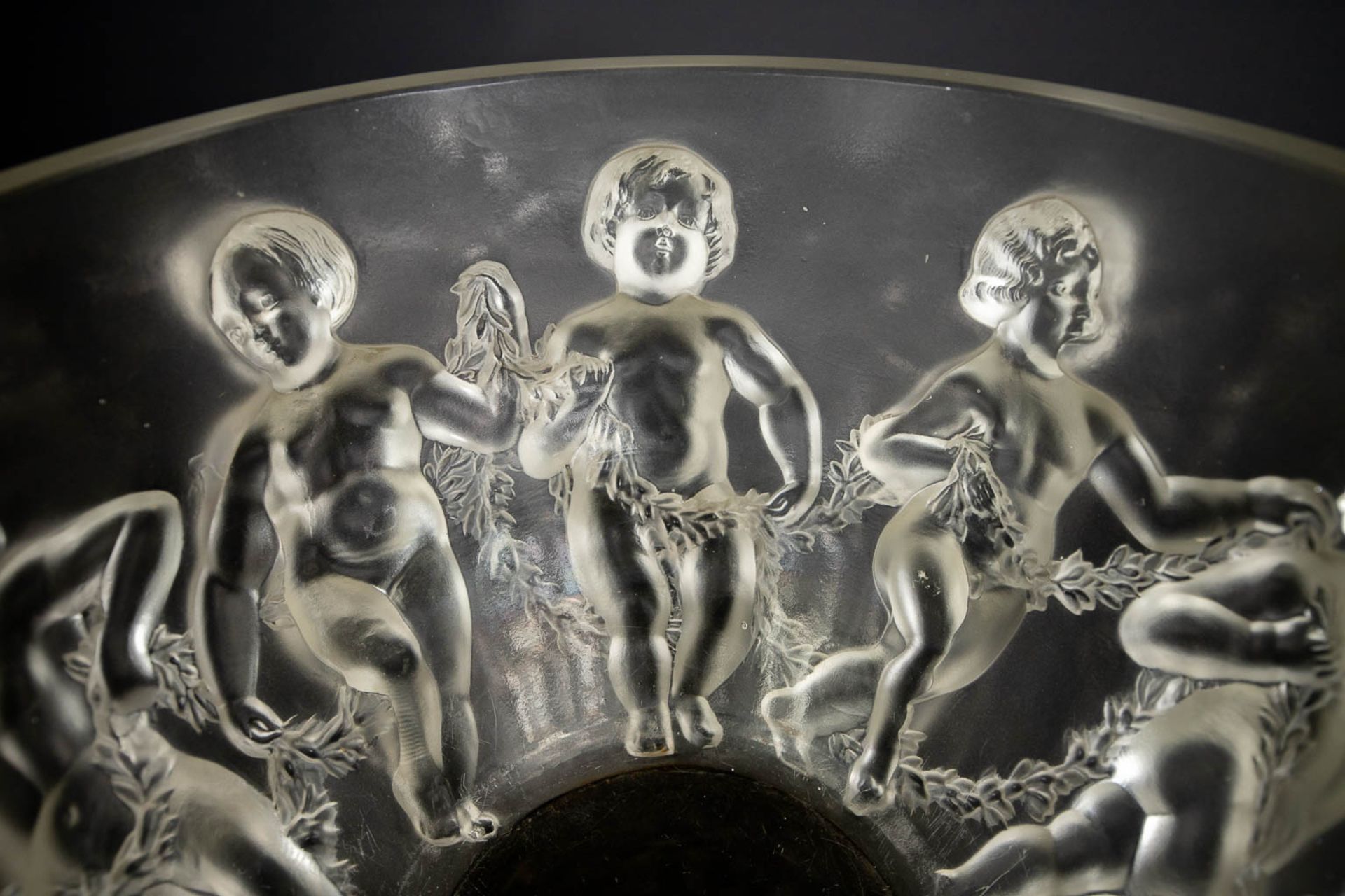 Lalique France 'Luxembourg' a large crystal bowl. (H:20 x D:32 cm) - Bild 13 aus 15
