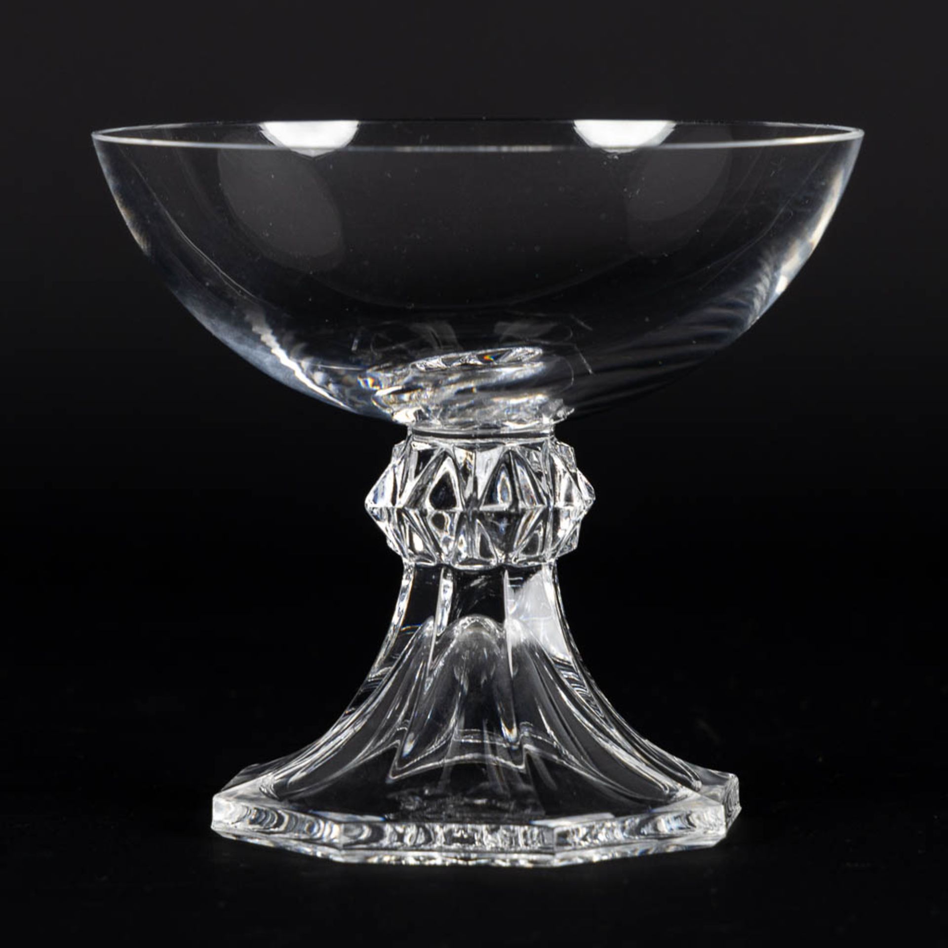 Val Saint Lambert, Model Yale, 43 crystal glasses. (H:14 cm) - Bild 4 aus 8