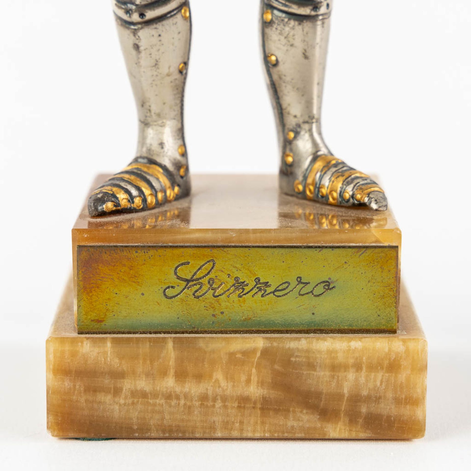 Giuseppe VASARI (1934-2005) 'Warrior's' silver- and gold-plated bronze. (H:28 cm) - Bild 12 aus 14