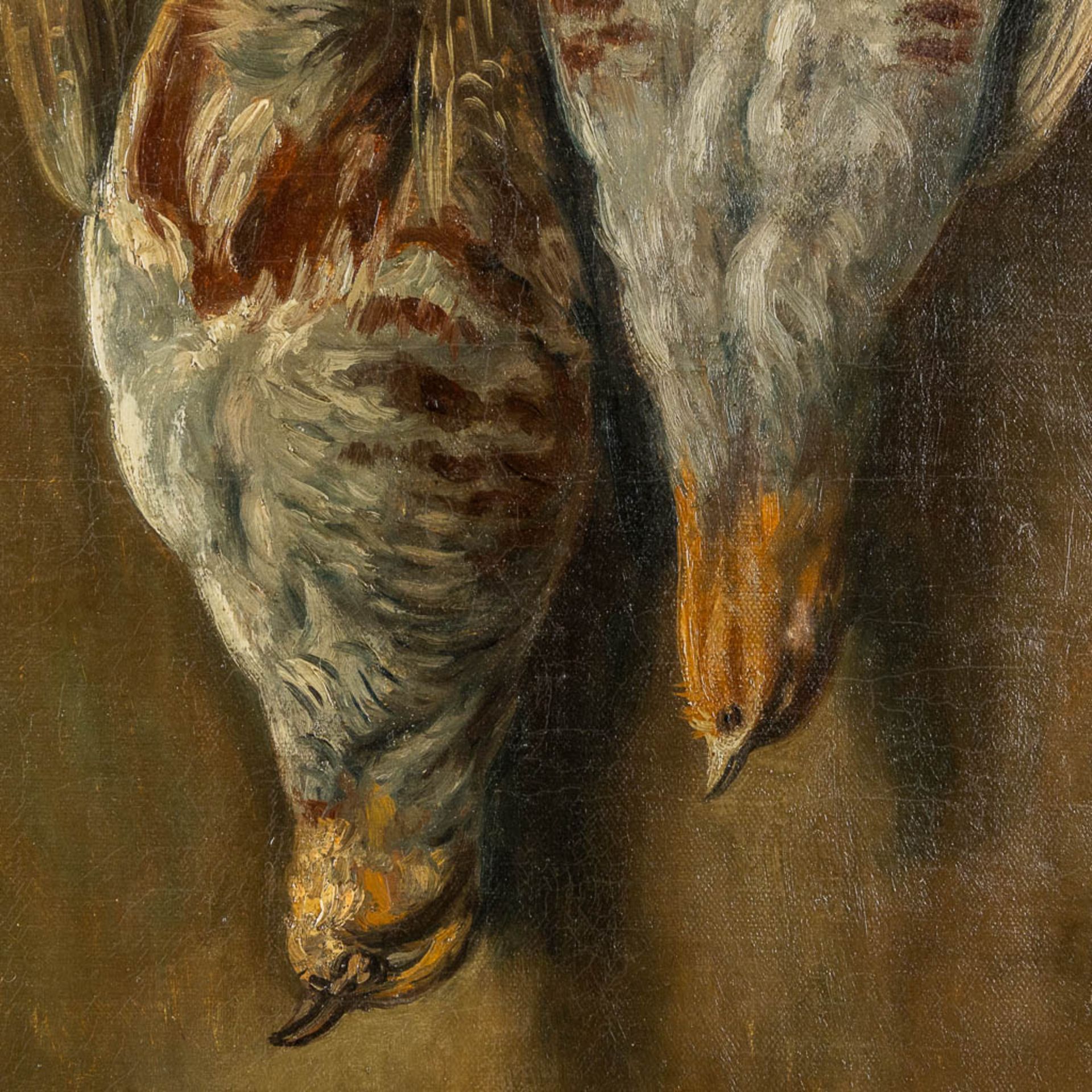HJ SIMON (XIX) 'Nature Morte' oil on canvas. (W:52,5 x H:88 cm) - Image 5 of 8