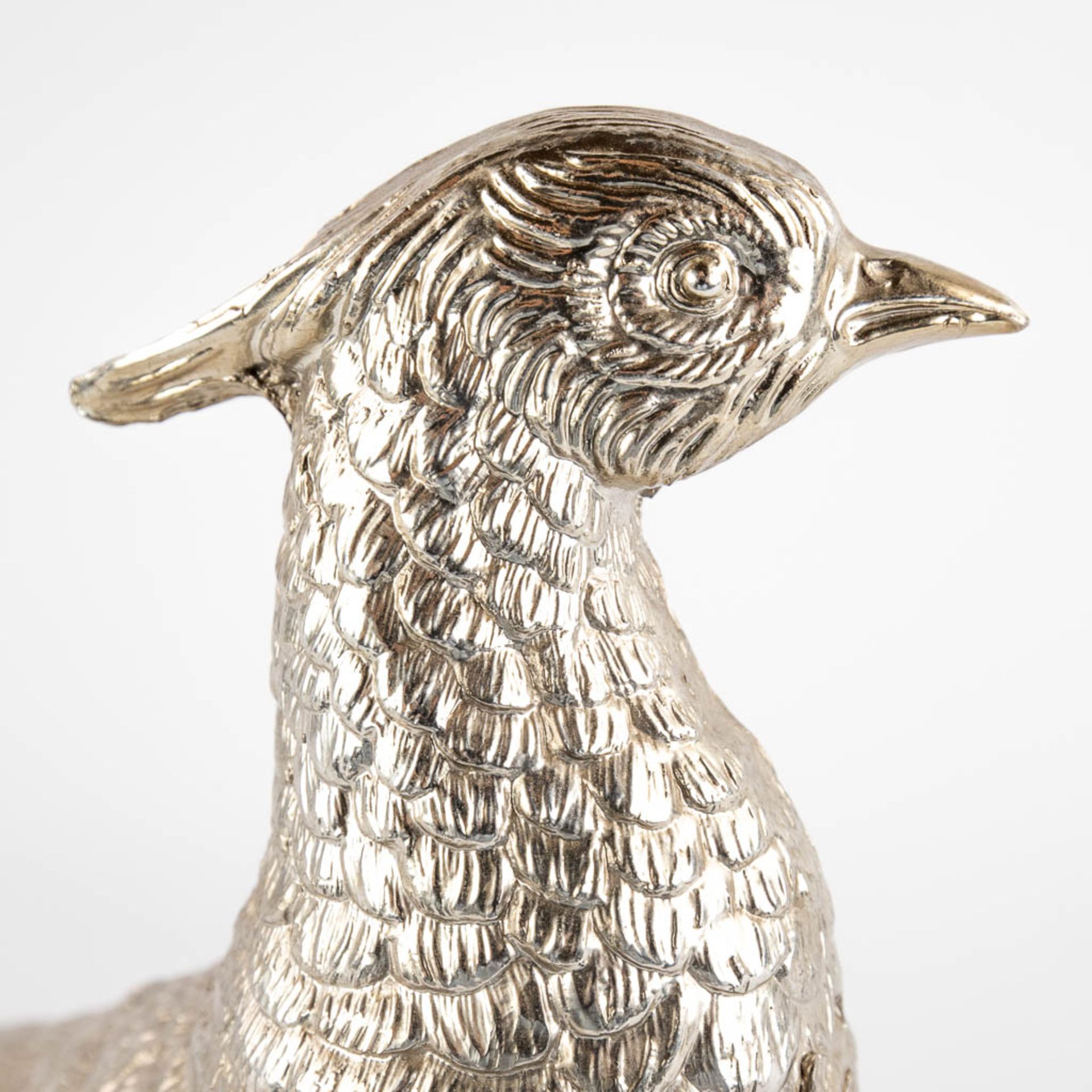 Mauro MANETTI (XX) 'Pheasant' plated metal. (L:11 x W:42 x H:26 cm) - Image 12 of 12