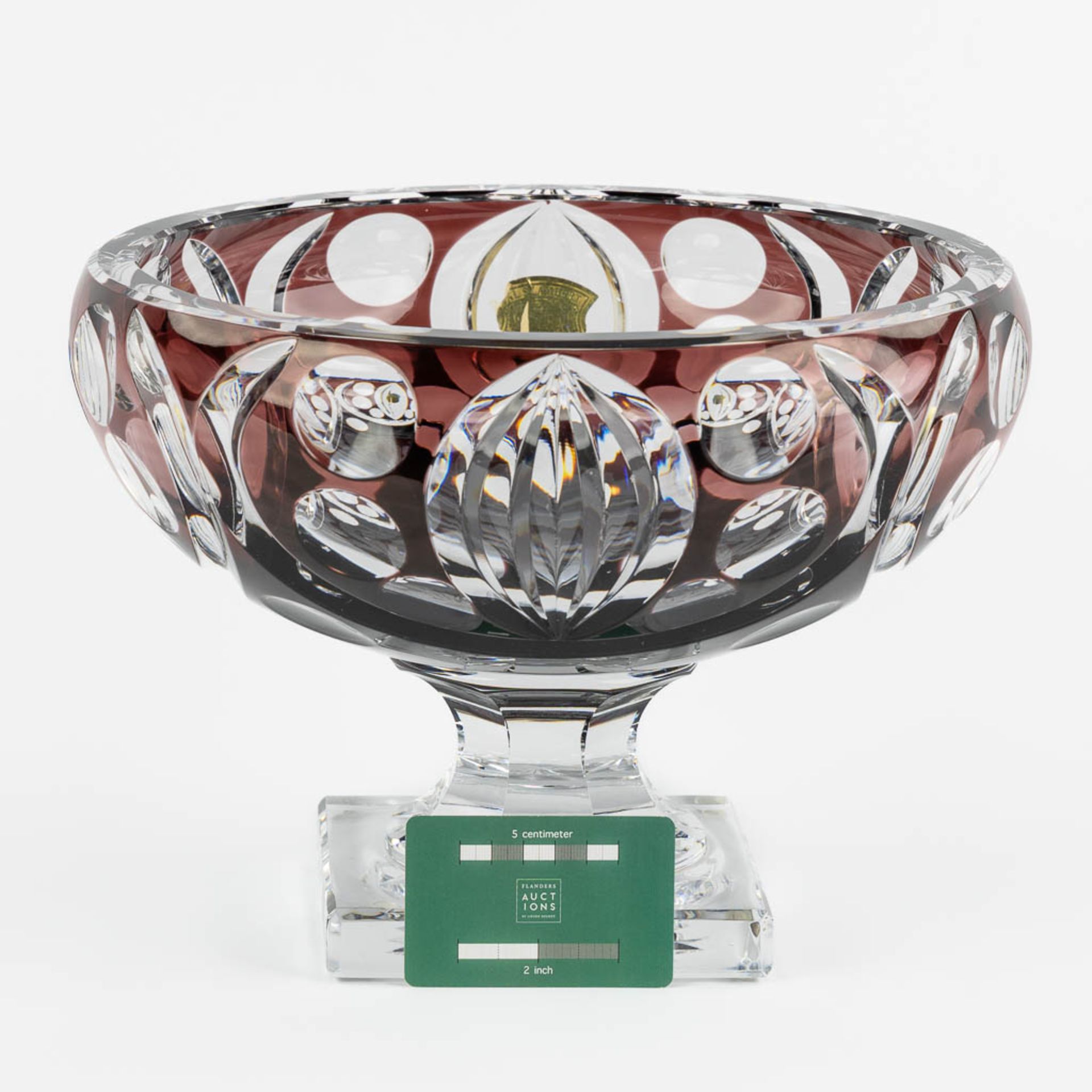 Val Saint Lambert, model 1925, a large crystal bowl. (H:22,5 x D:31 cm) - Bild 2 aus 10