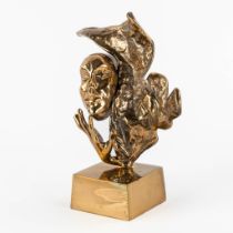 Yves LOHE (1947) 'Sculpture' patinated bronze. (W:17 x H:21 cm)