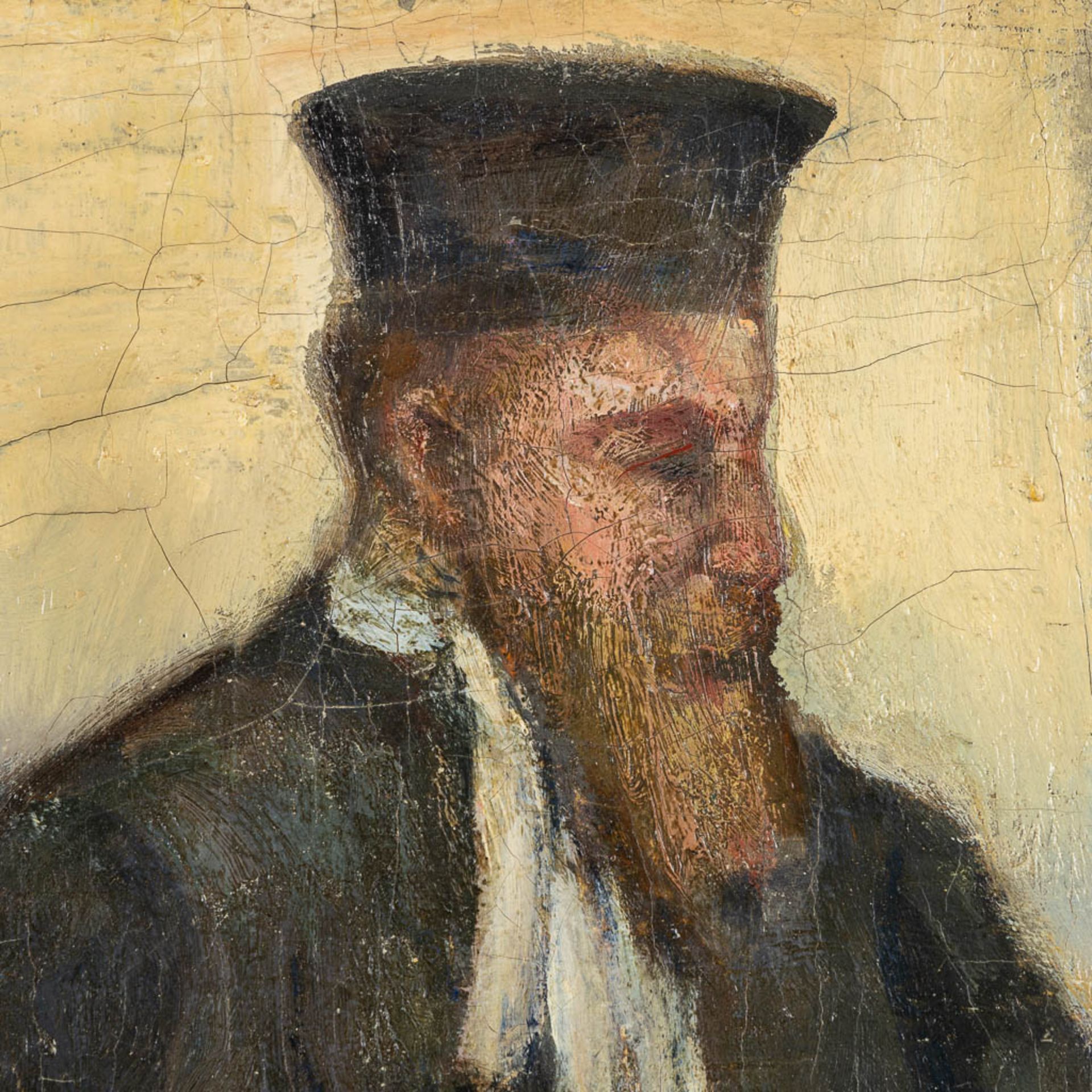 Emile THYSEBAERT (1873-1963) 'The Judge' oil on canvas. (W:58 x H:54 cm) - Image 4 of 11