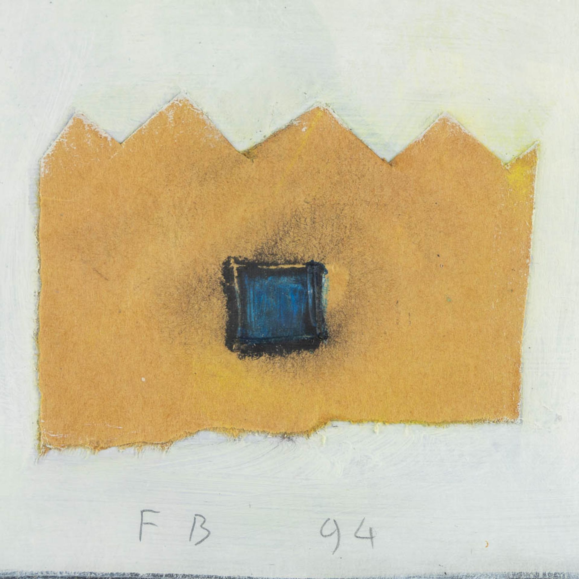 Fred BOFFIN (1946) 'Untitled' an abstract, oil on paper. 1994. (W:15,5 x H:21 cm) - Image 5 of 6