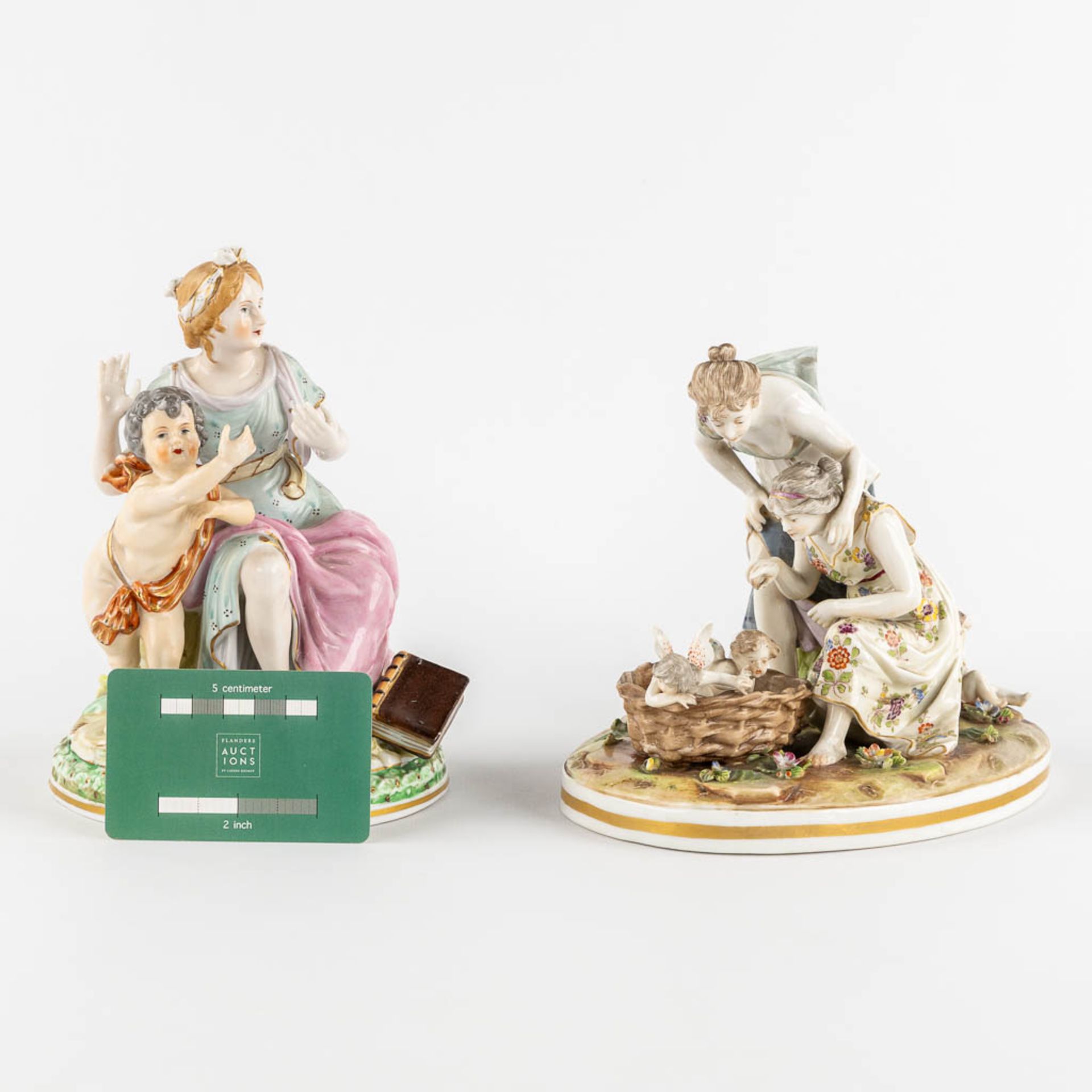 Ludwigsburg, and Unterweissbach, two polychrome porcelain groups. Saxony, Germany. 19th/20th C. (H:1 - Image 23 of 23