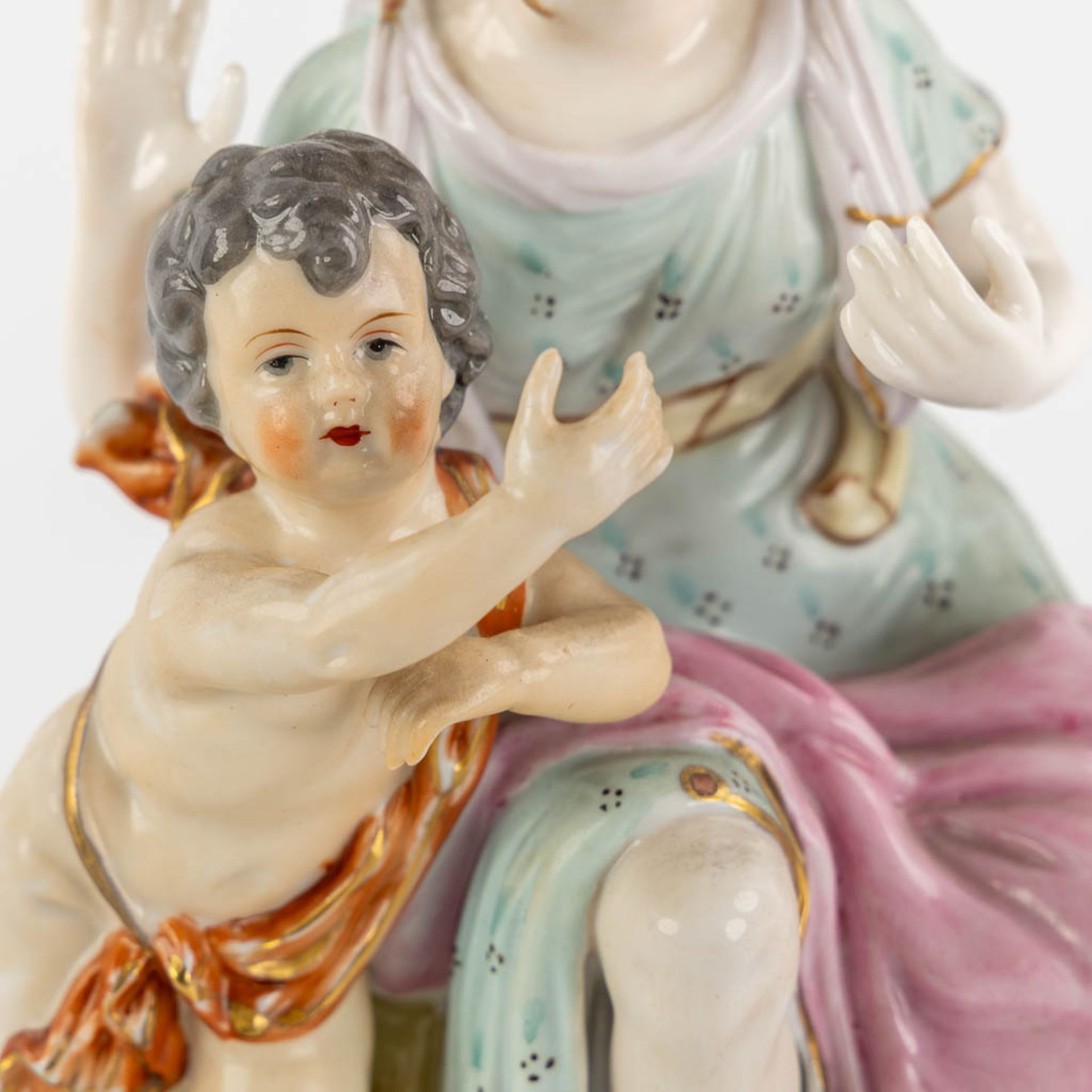 Ludwigsburg, and Unterweissbach, two polychrome porcelain groups. Saxony, Germany. 19th/20th C. (H:1 - Image 22 of 23