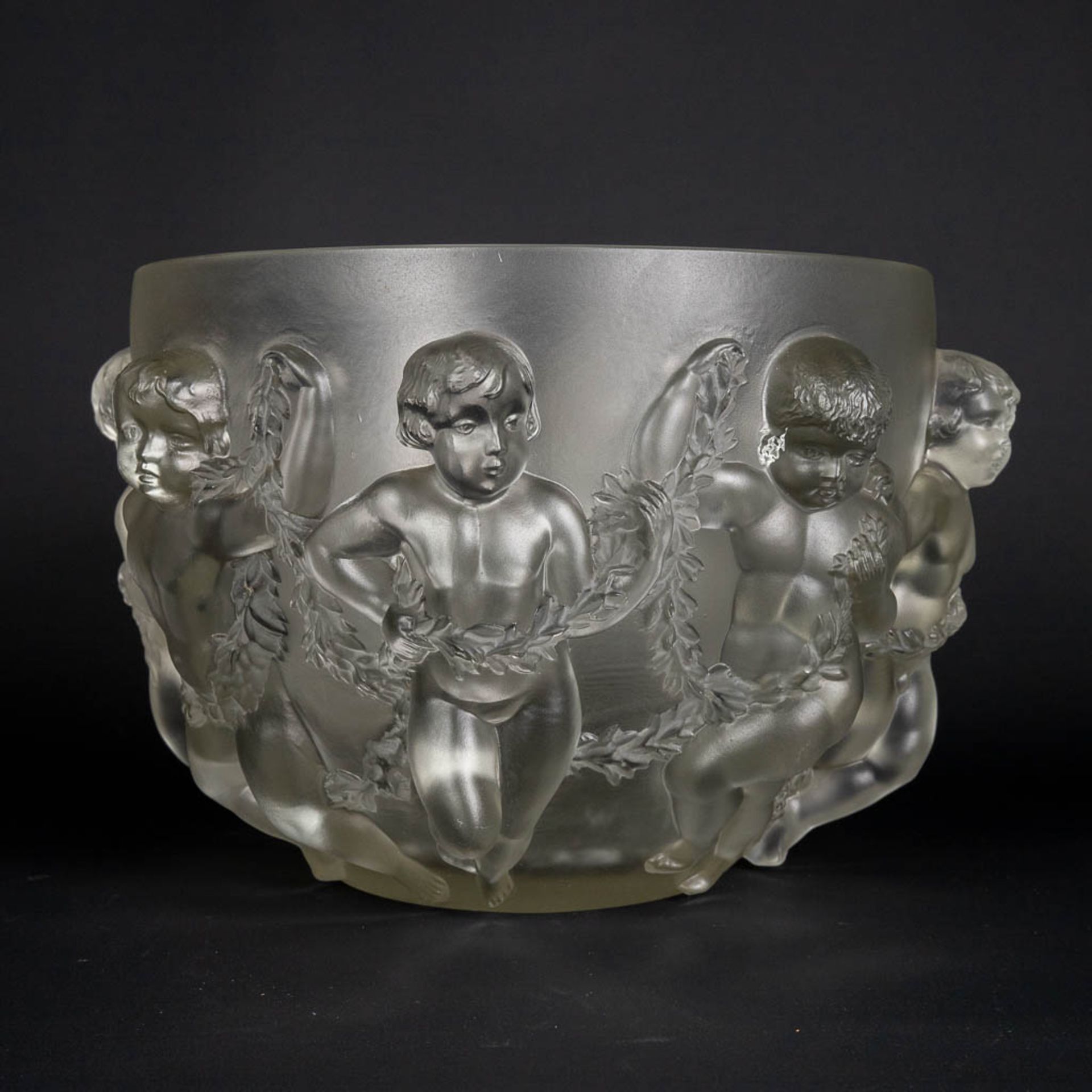 Lalique France 'Luxembourg' a large crystal bowl. (H:20 x D:32 cm) - Image 8 of 15