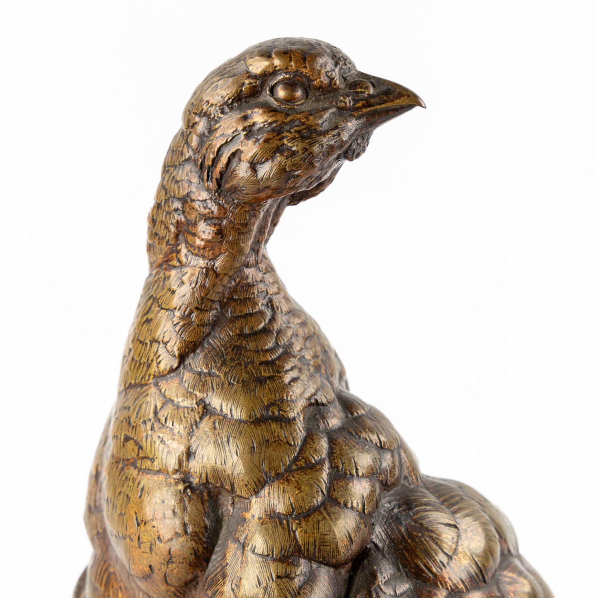 Ferdinand PAUTROT (1832-1874) 'Partridge', patinated bronze. (L:17 x W:27 x H:38 cm) - Image 8 of 10