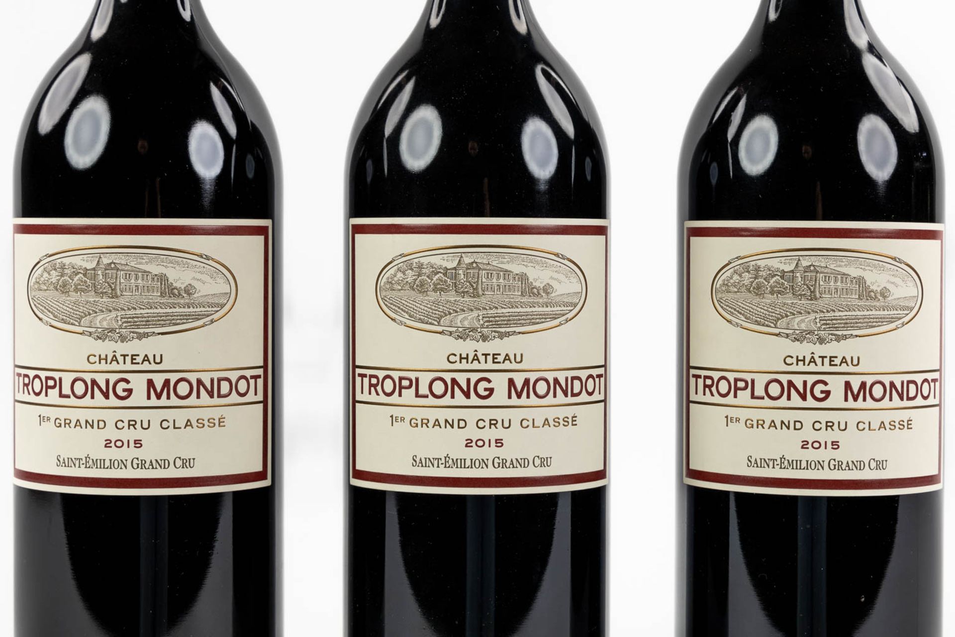 2015 Château Troplong Mondot (magnum), 3 bottles. - Image 2 of 3