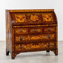 A fine marquetry inlay secretaire cabinet, The Netherlands, 18th C. (L:51 x W:112 x H:108 cm)