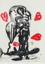 Fred BERVOETS (1942) 'Untitled' a lithograph, 11/40. (W:60 x H:85 cm)