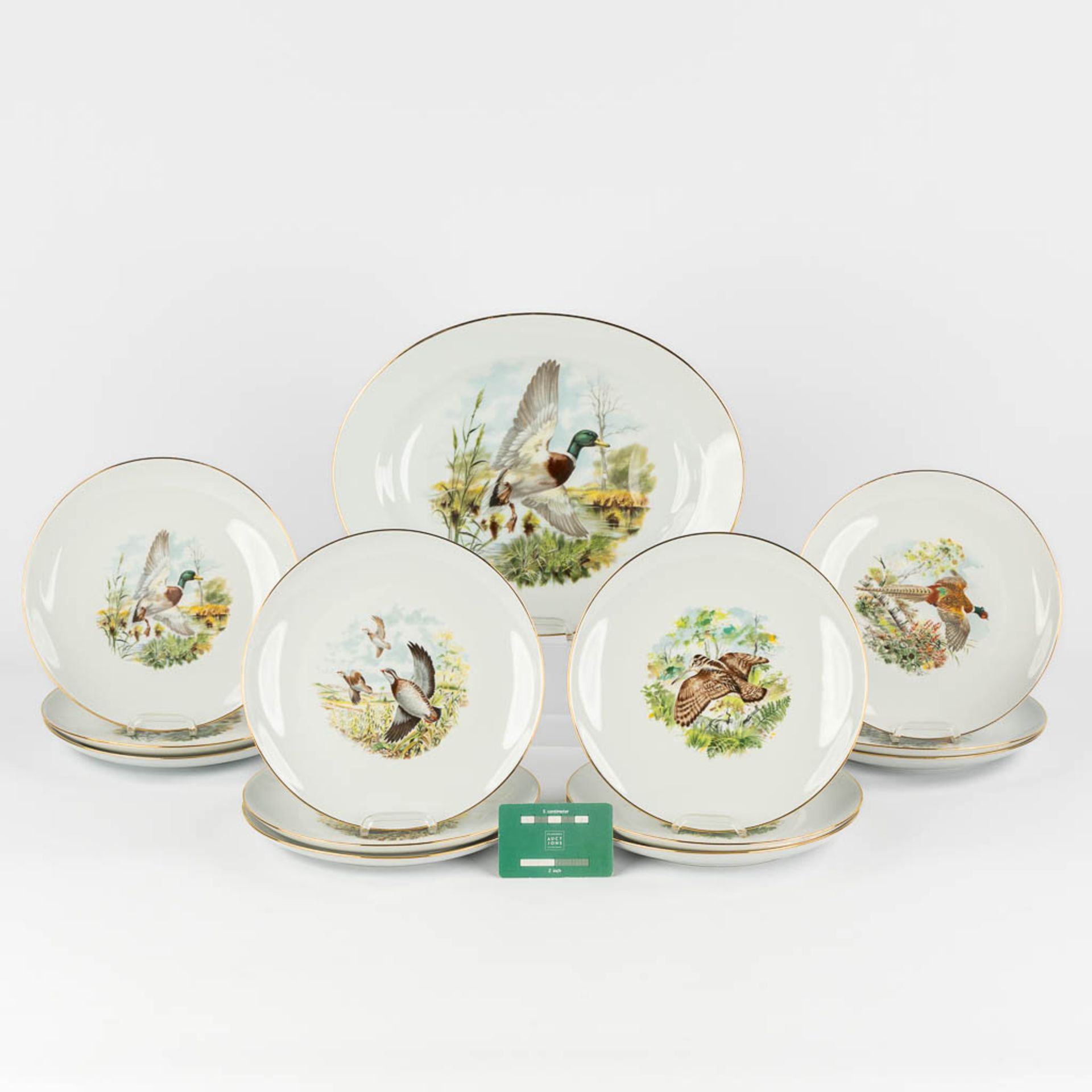 Limoges, France, a large, 12-person dinner, wild and coffee service. (L:23 x W:34 x H:22 cm) - Image 18 of 28