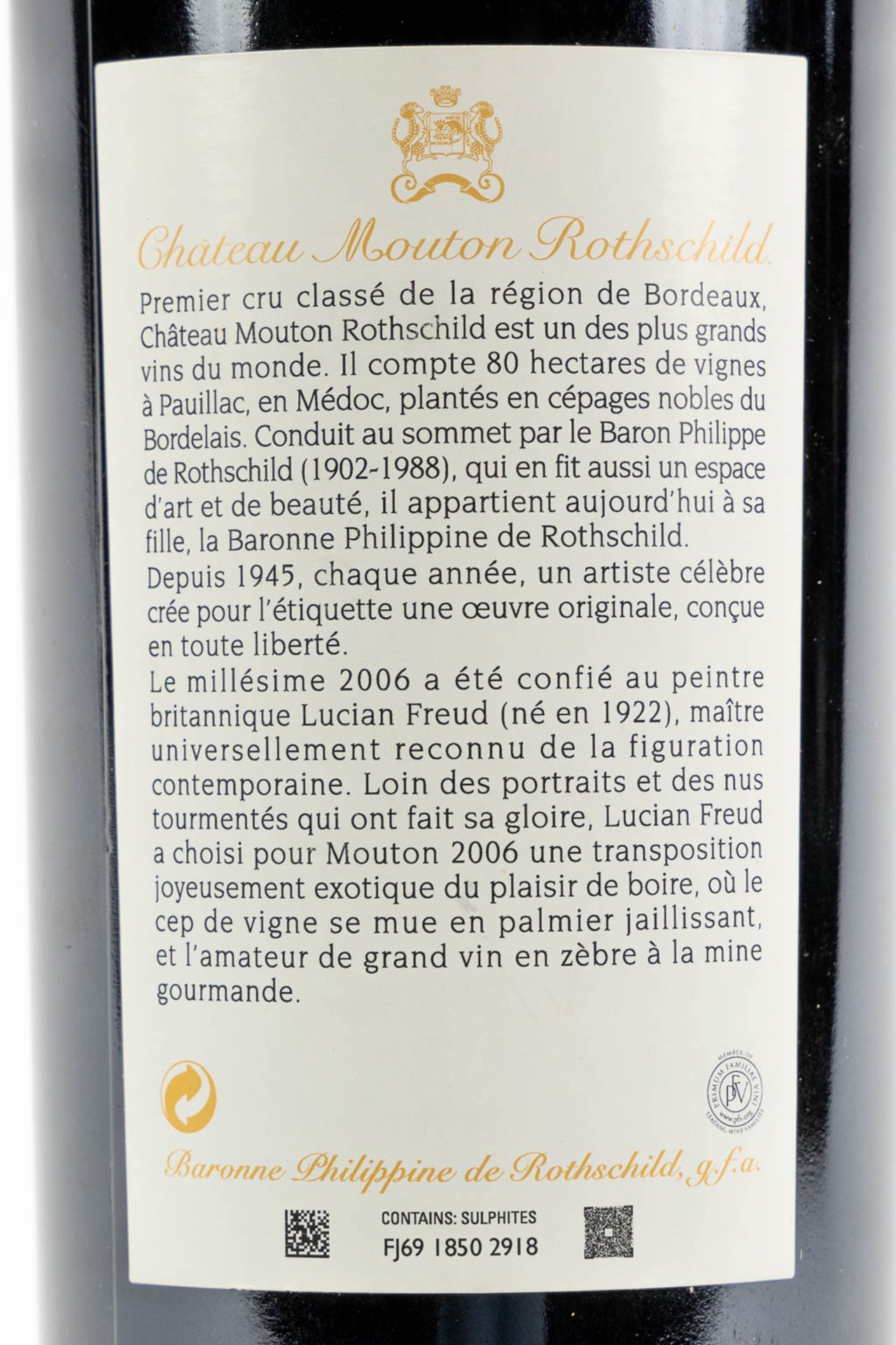 2006 Château Mouton Rothschild, Lucian Freud - Image 3 of 3