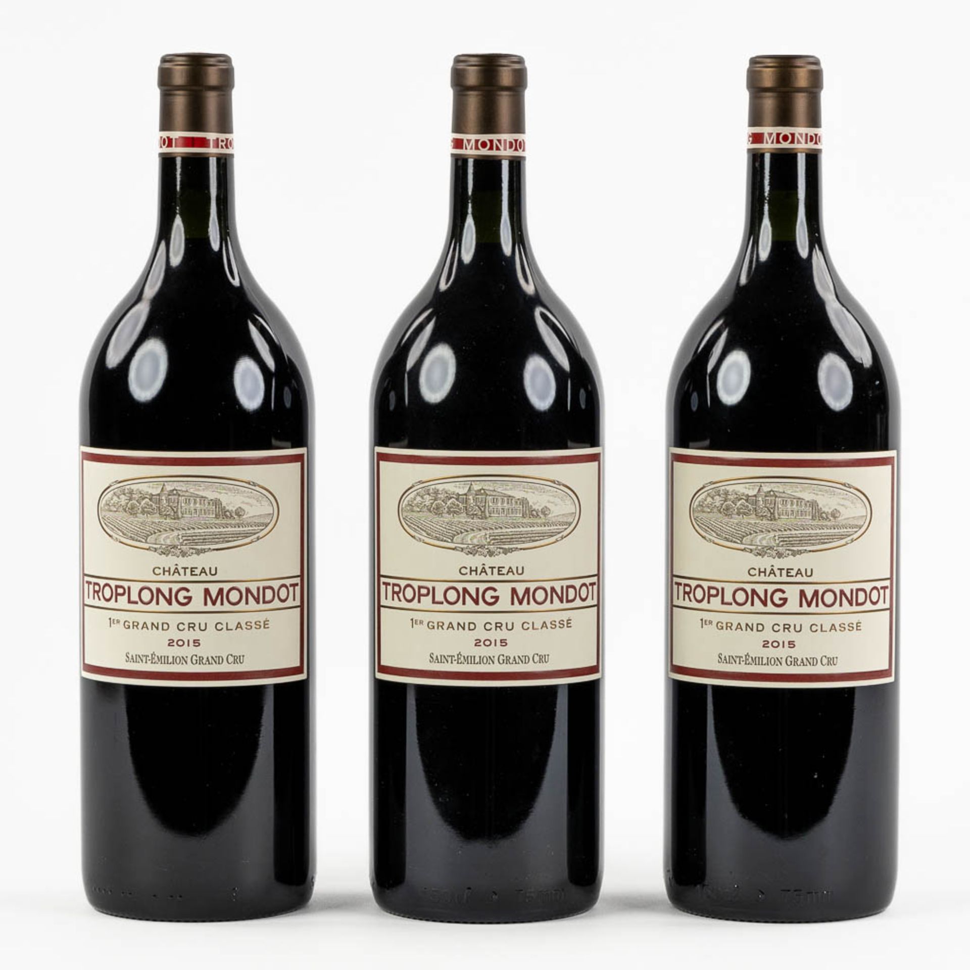 2015 Château Troplong Mondot (magnum), 3 bottles.