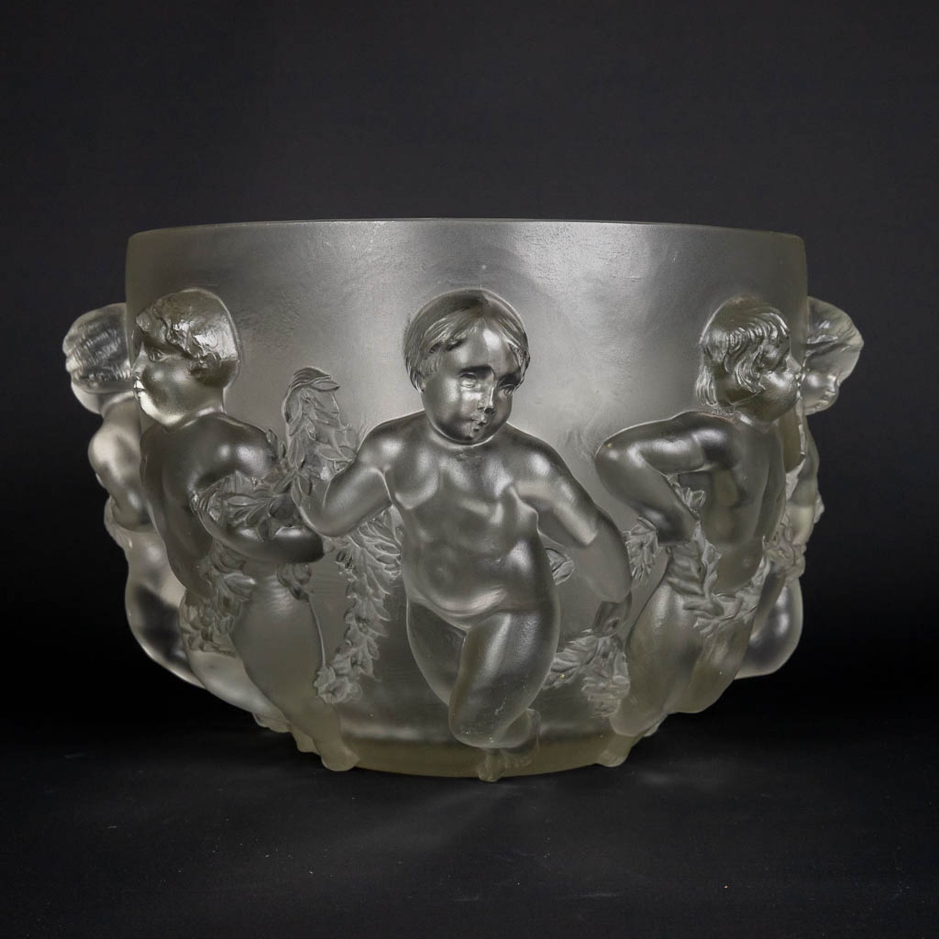 Lalique France 'Luxembourg' a large crystal bowl. (H:20 x D:32 cm) - Bild 5 aus 15