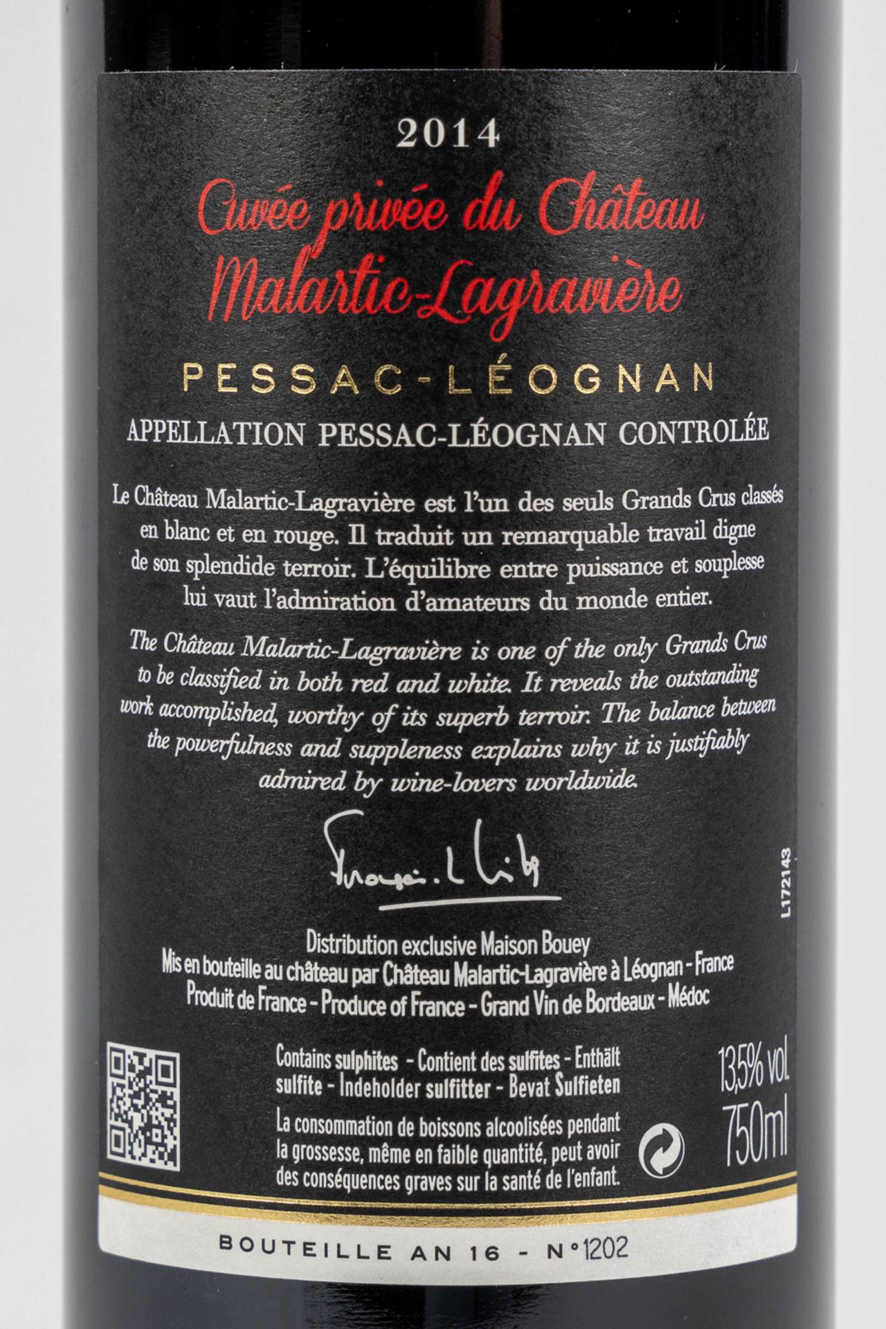 2014 Château Malartic Lagravière (Collection personelle de Mr François-Louis Vuitton), 2 bottles. - Image 8 of 8