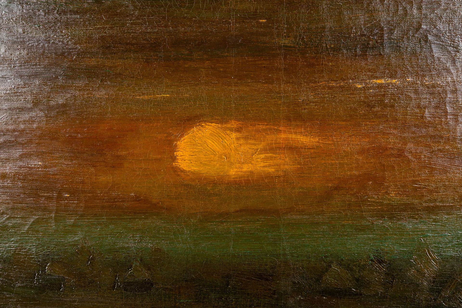 Albert SERVAES (1883-1966) 'Sunset' oil on canvas. 1925. (W:60 x H:45 cm) - Image 4 of 8