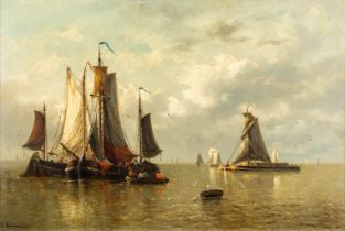 Louis TIMMERMANS (1846-1910) 'Marine' oil on canvas. (W:76 x H:51 cm)