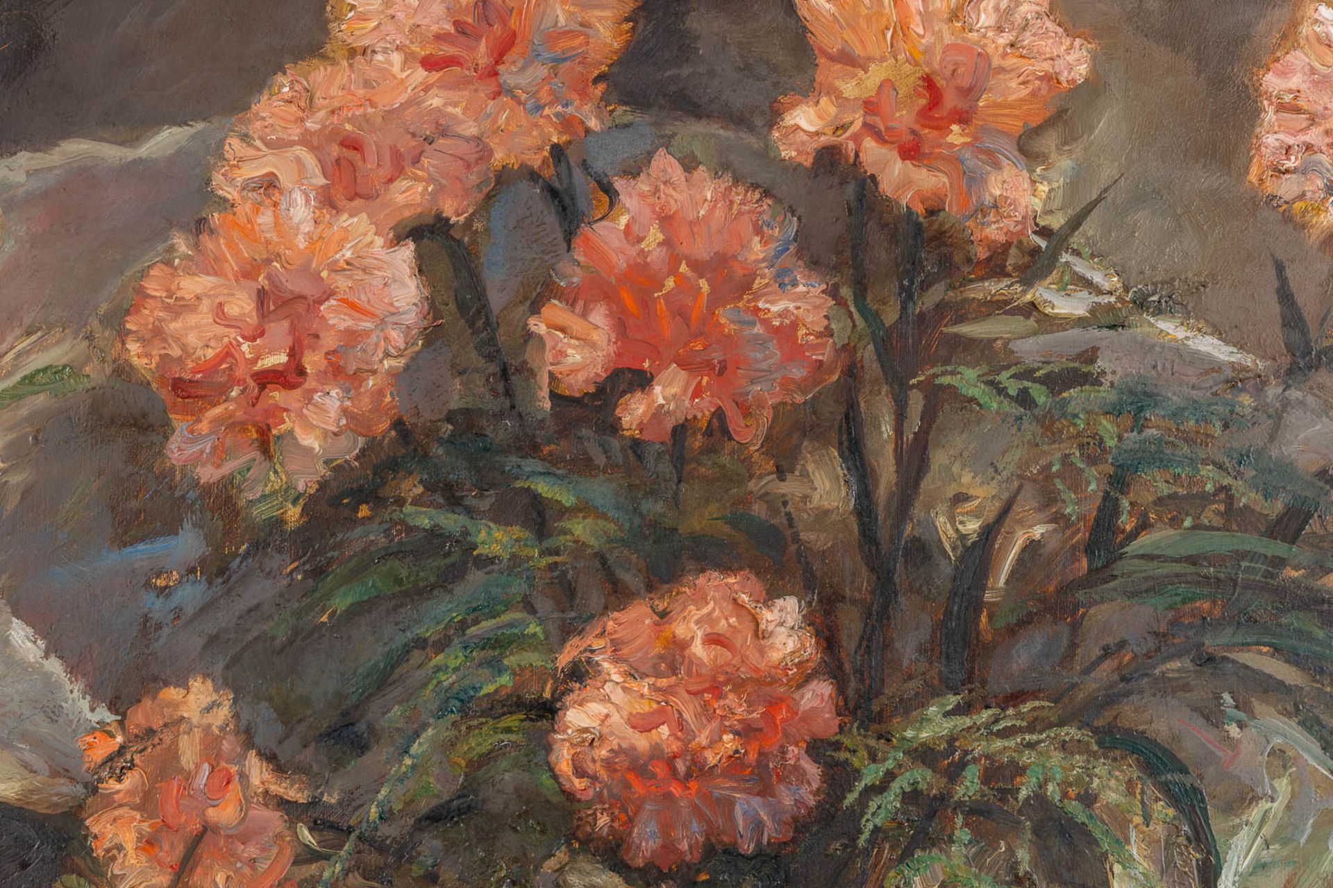 Marcel GILLIS (1897-1972) 'Flower Stilllife' oil on canvas. (W:70 x H:80 cm) - Image 4 of 9