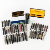 Waterman, Montblanc, Parker, Pelikan, a large collection of fountain pens, some with 14kt and 18kt g