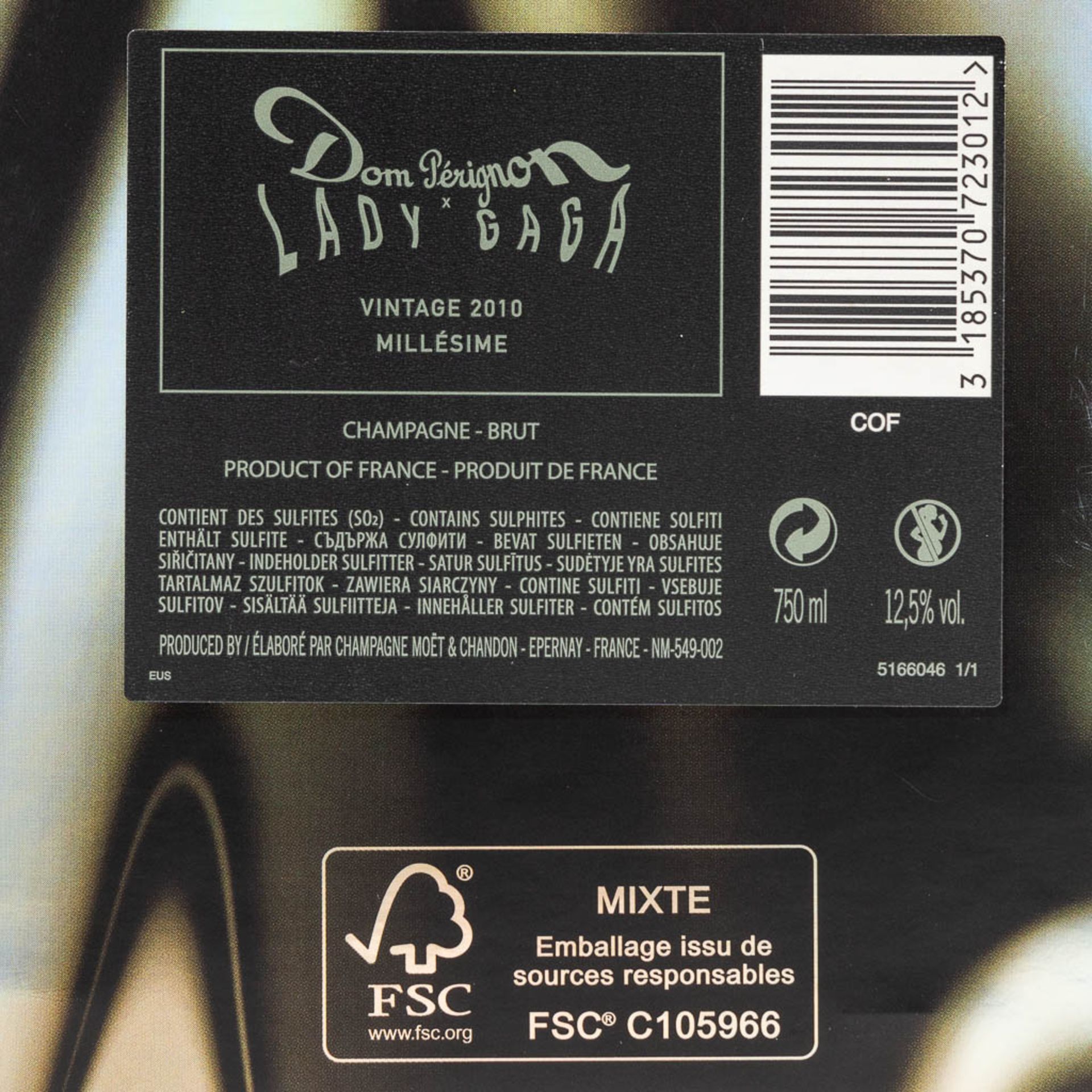 2010 Dom Pérignon Limited Edition By Lady Gaga - Image 4 of 9