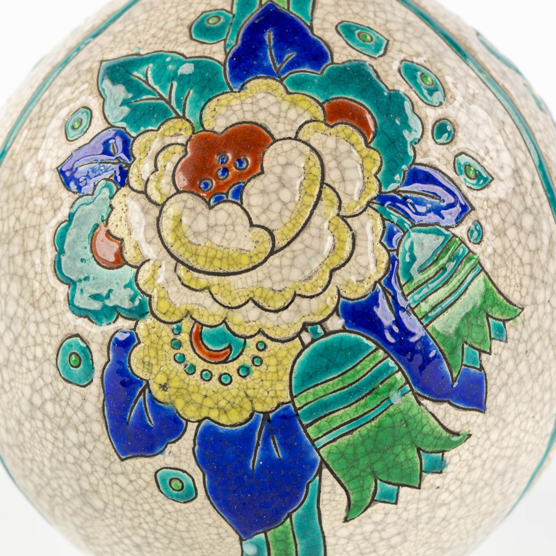 Charles CATTEAU (1880-1966) 'Vase' for Boch Keramis, D. 2366. (H:20 x D:18 cm) - Image 9 of 9