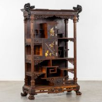 A superb quality Japanese Shibayama style display cabinet, in the style of Gabriel Viardot. 19th C.