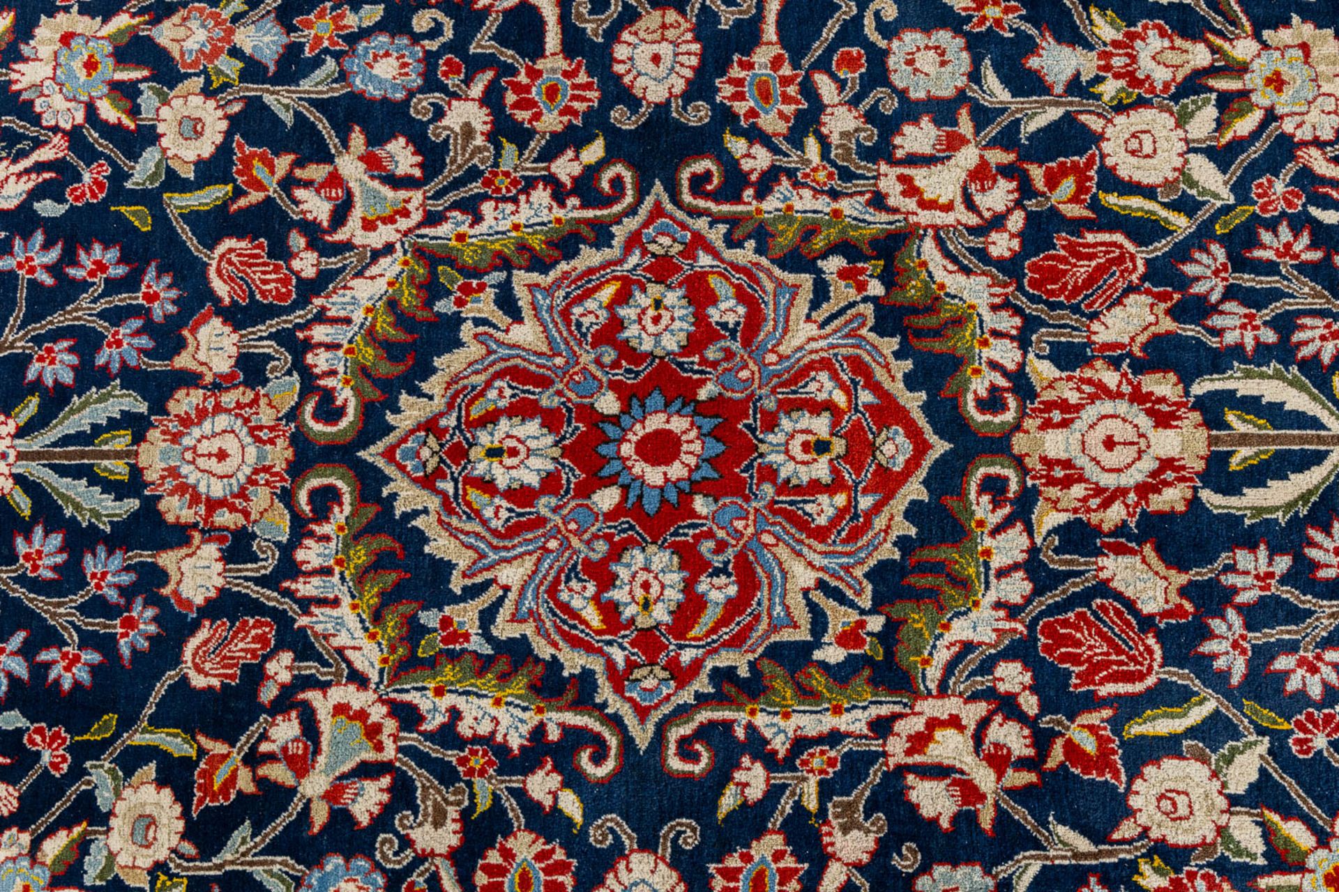 An Oriental, hand made carpet decorated with &quot;Fauna and Flora&quot;. (L: 320 x W: 223 cm) - Image 3 of 9