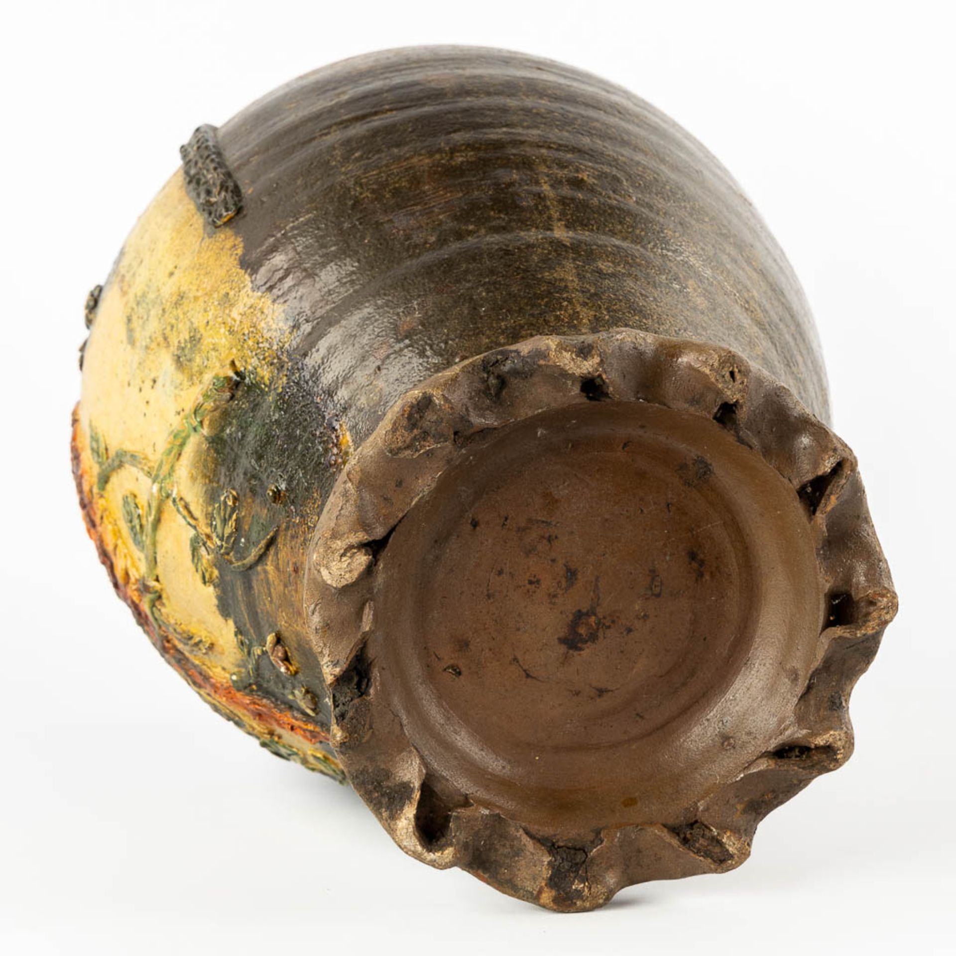 An antique pitcher with an Ara decor, Langerweghe/Raeren, Germany. Glazed stoneware. (H:46 x D:27 cm - Bild 7 aus 12