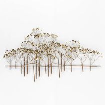 CURTIS JERE (1963-2008) 'Trees' a metal wall sculpture. (W:140 x H:85 cm)