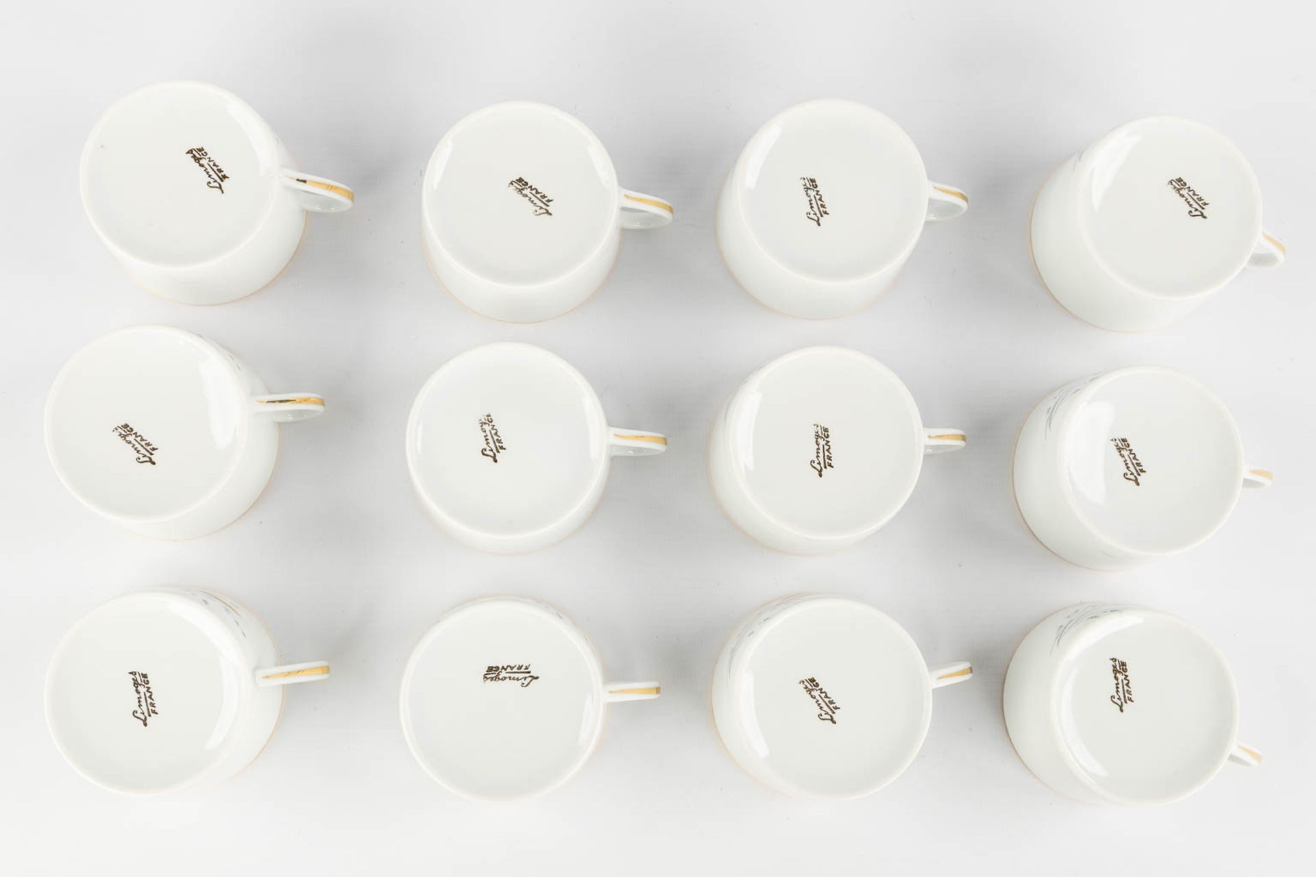 Limoges, France, a large, 12-person dinner, wild and coffee service. (L:23 x W:34 x H:22 cm) - Image 10 of 28