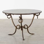 René DROUET (1899-1993) 'Round cofee table' (H:53 x D:84 cm)