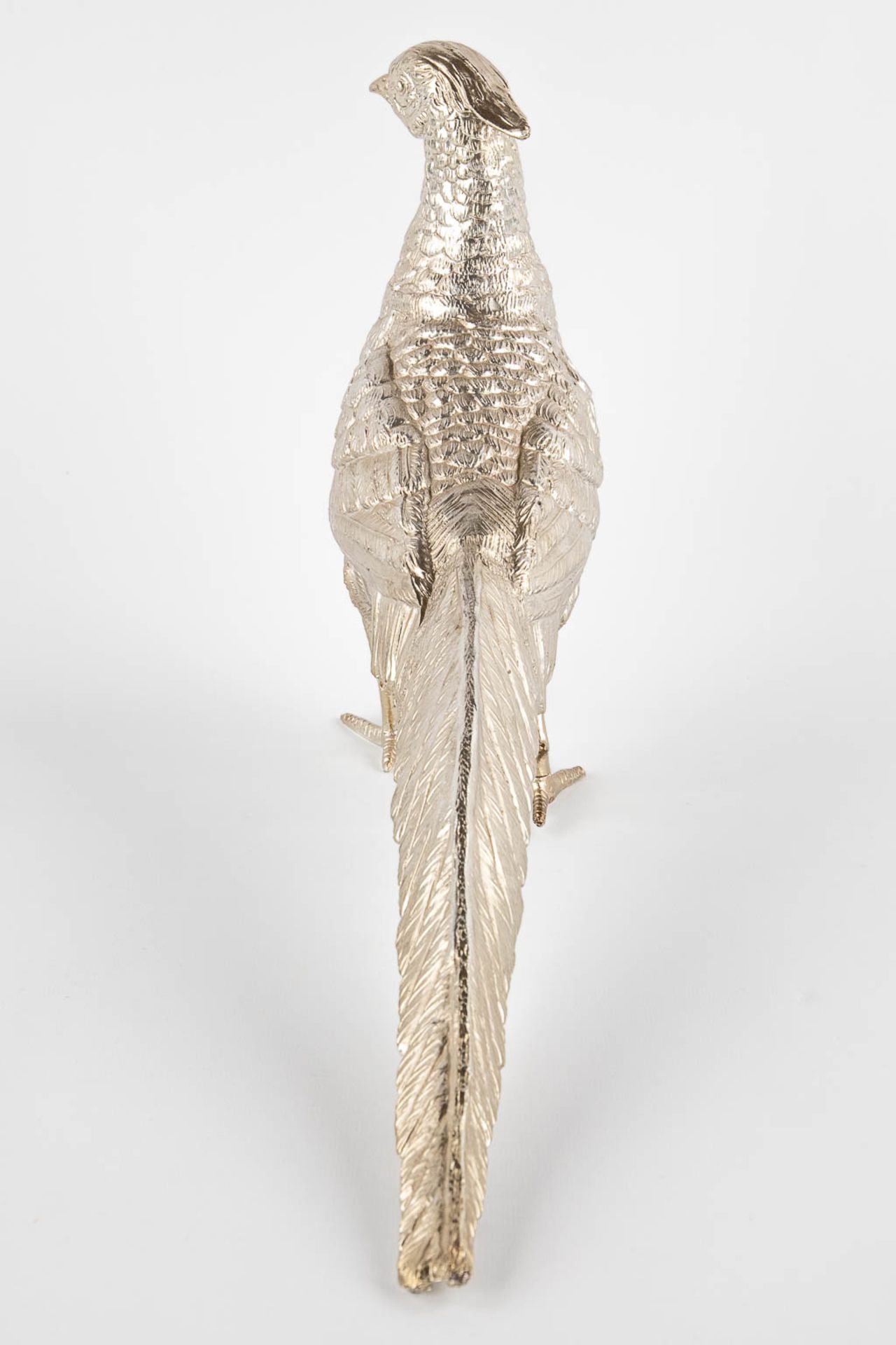Mauro MANETTI (XX) 'Pheasant' plated metal. (L:11 x W:42 x H:26 cm) - Image 5 of 12
