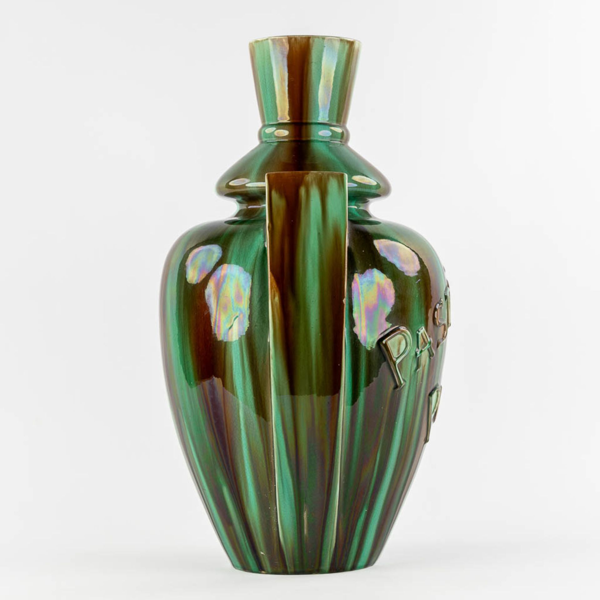 Ceramics of Hasselt, 'Pastilles Poncelet' a large faience vase. (L:34 x W:42 x H:60 cm) - Bild 6 aus 13