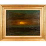 Albert SERVAES (1883-1966) 'Sunset' oil on canvas. 1925. (W:60 x H:45 cm)