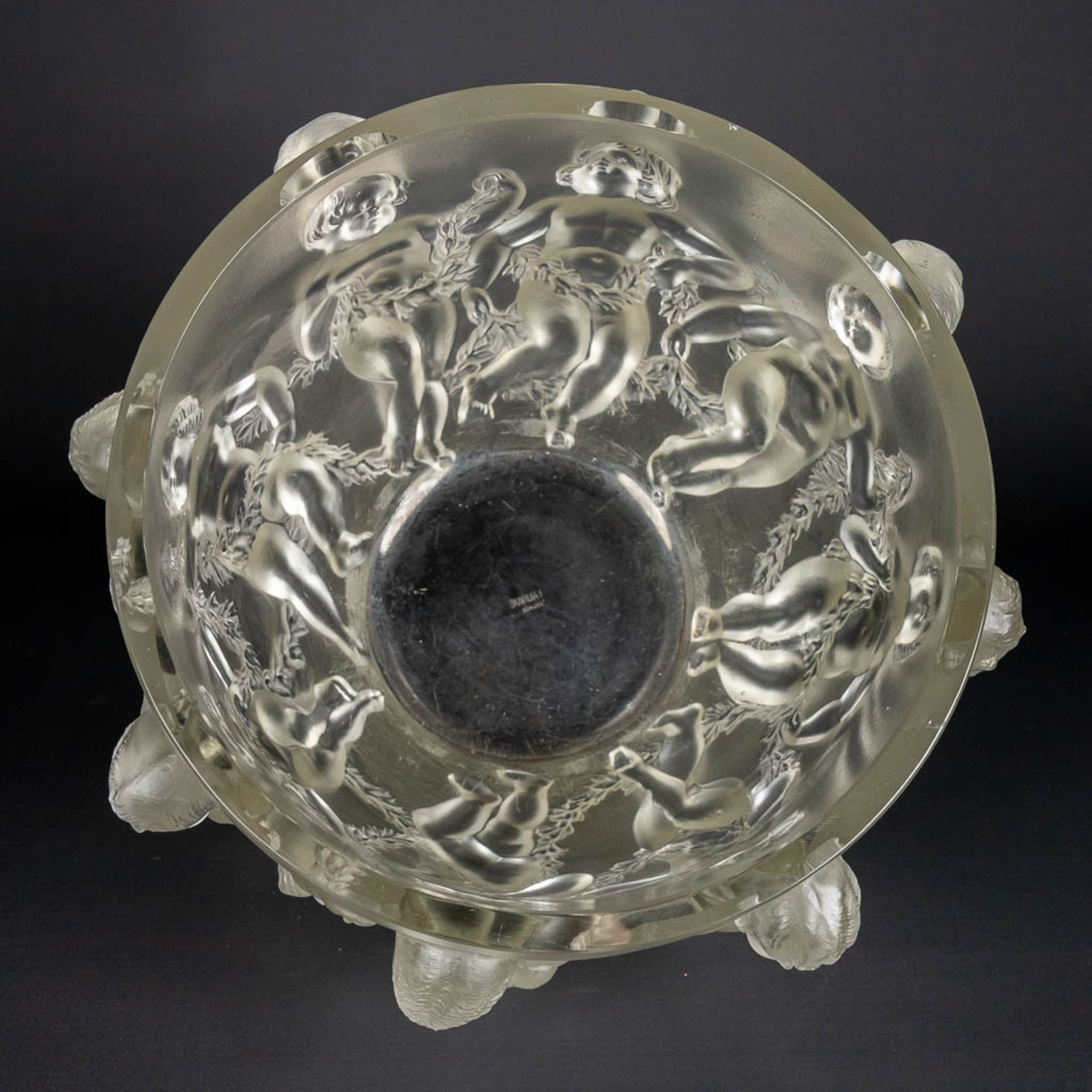Lalique France 'Luxembourg' a large crystal bowl. (H:20 x D:32 cm) - Bild 10 aus 15