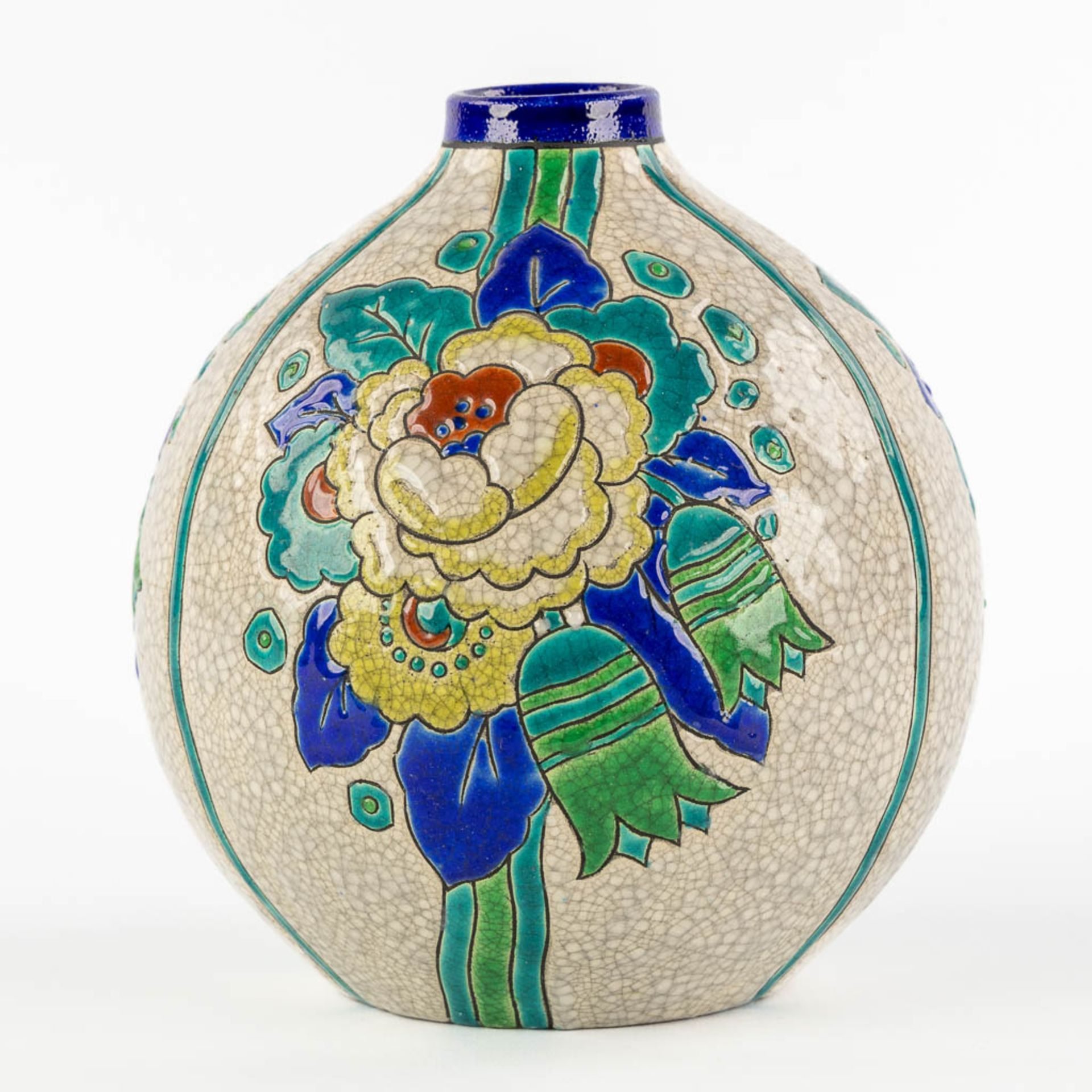 Charles CATTEAU (1880-1966) 'Vase' for Boch Keramis, D. 2366. (H:20 x D:18 cm) - Image 5 of 9