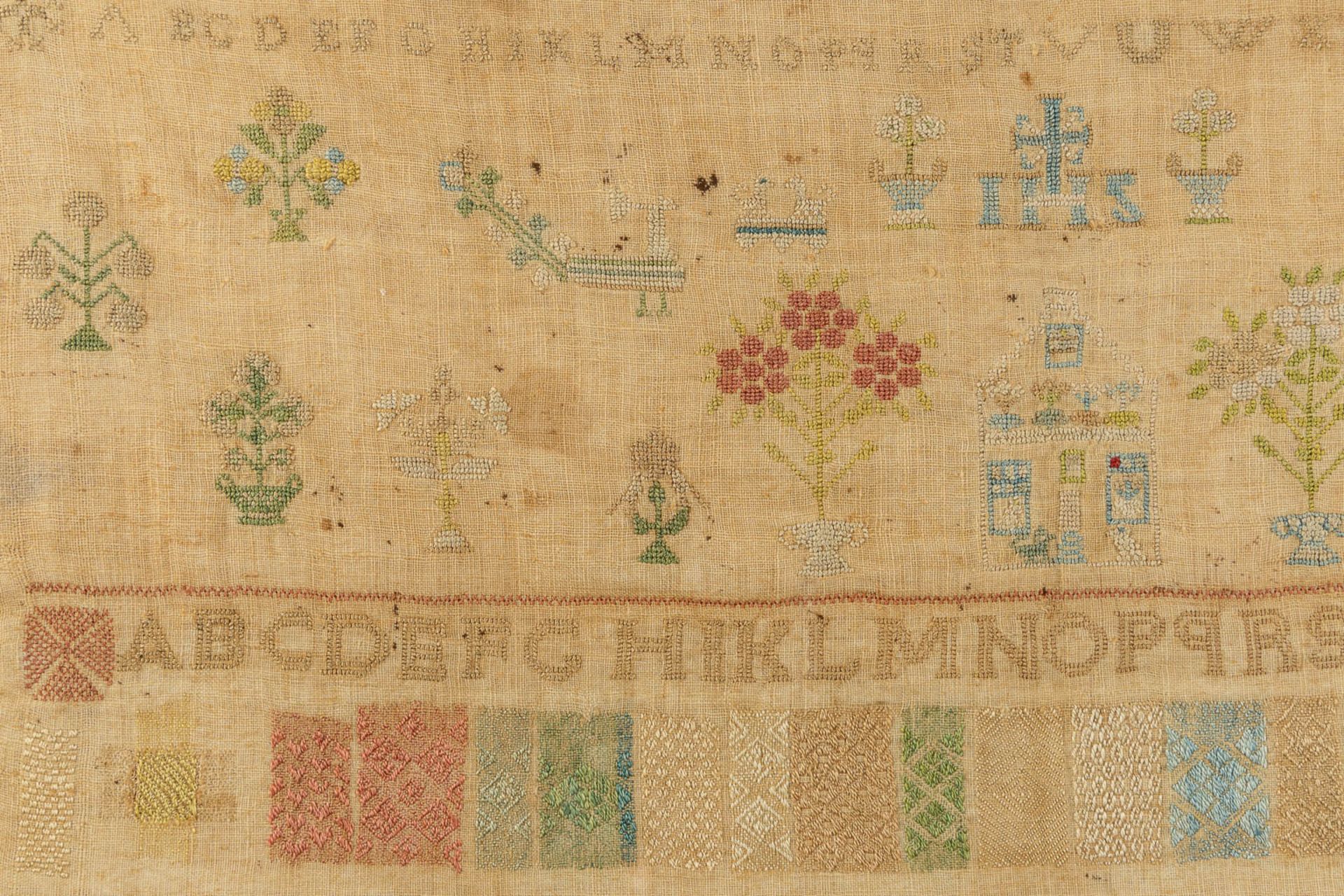 An antique needlepoint, dated 1812. (W:45 x H:32 cm) - Image 4 of 6