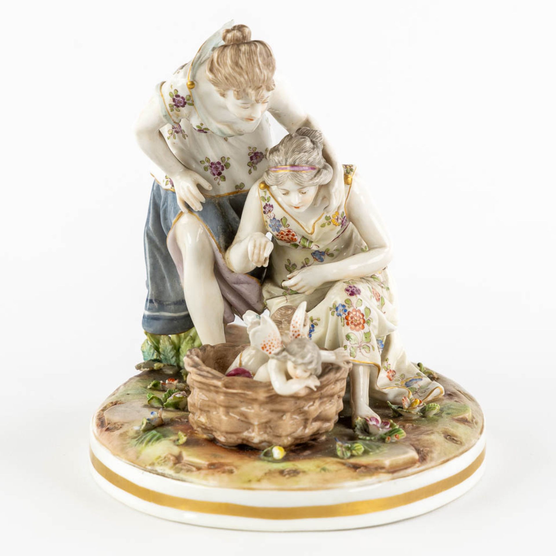 Ludwigsburg, and Unterweissbach, two polychrome porcelain groups. Saxony, Germany. 19th/20th C. (H:1 - Image 3 of 23