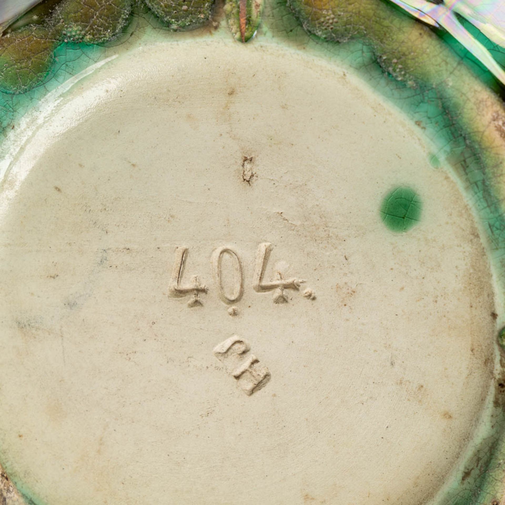 Ceramics of Hasselt, 'Pastilles Poncelet' a large faience vase. (L:34 x W:42 x H:60 cm) - Bild 8 aus 13