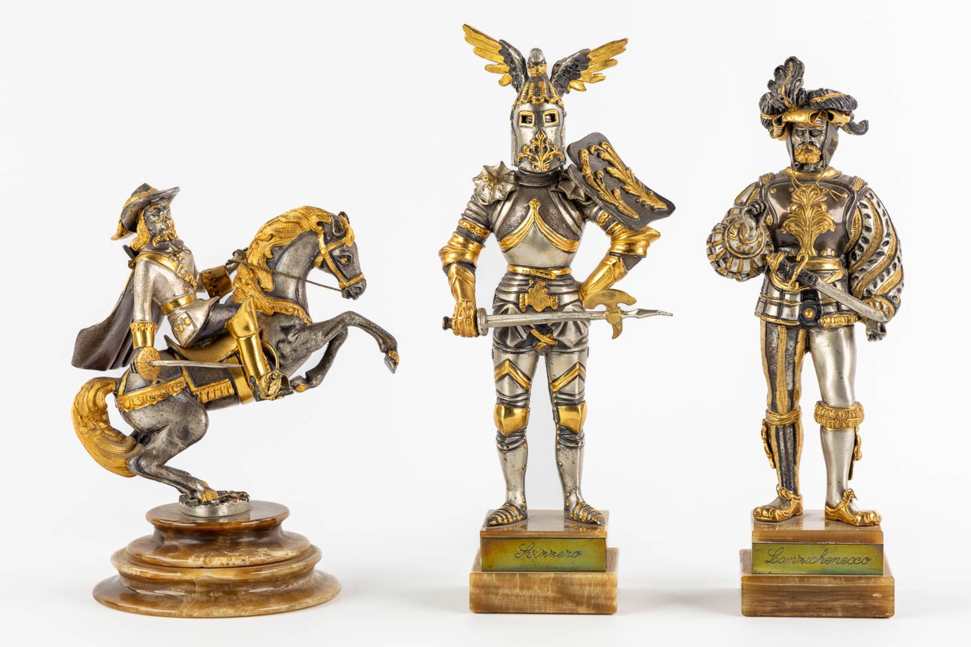 Giuseppe VASARI (1934-2005) 'Warrior's' silver- and gold-plated bronze. (H:28 cm) - Image 3 of 14