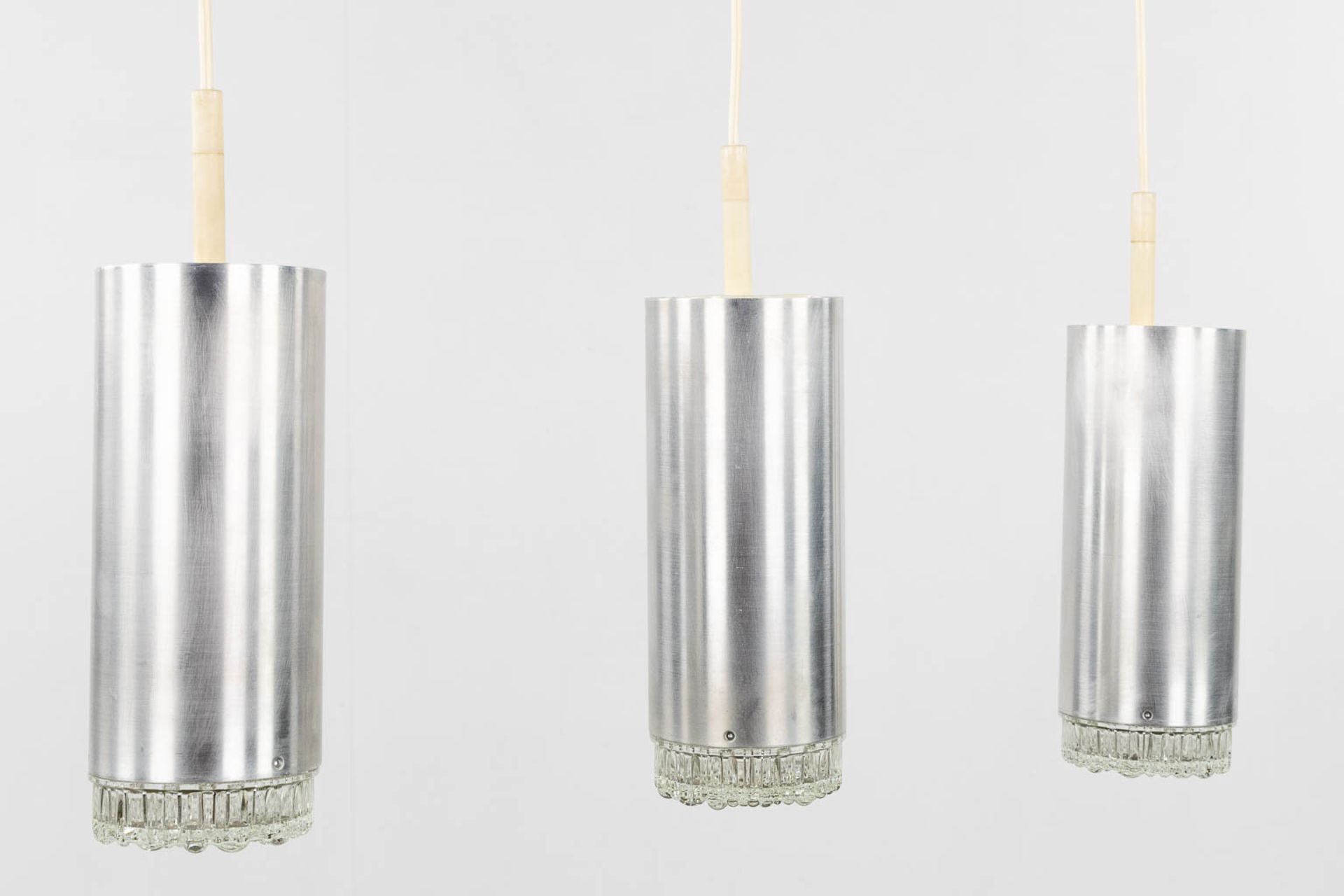Staff Leuchten, a mid-century ceiling lamp. Chromed metal and glass. (W:68 x H:108 cm) - Image 3 of 10