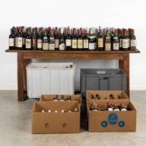A huge lot of various types of wine