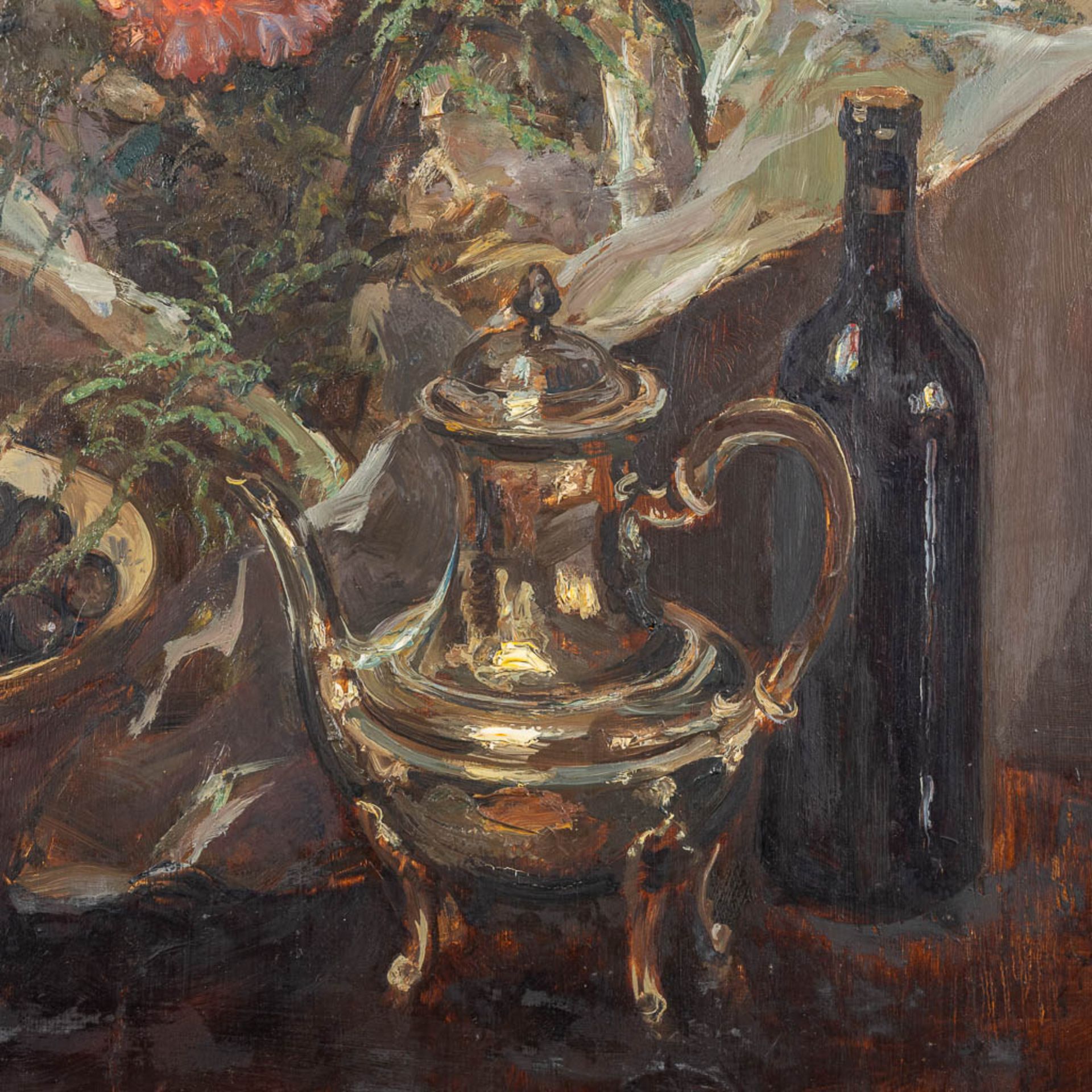 Marcel GILLIS (1897-1972) 'Flower Stilllife' oil on canvas. (W:70 x H:80 cm) - Image 6 of 9