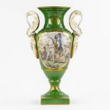 Porcelaine De Couleuvre, Empire-style vase with a Napoleon Bonaparte decor. 20th C. (W:24 x H:40 cm)