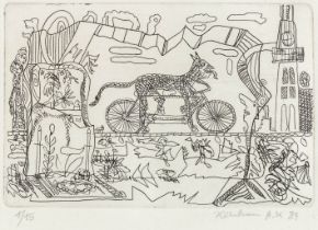 Alfred KLINKAN (1950-1994) 'Untitled' an etching. 1/15. 1984. (W:15 x H:9,9 cm)