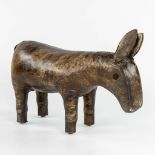 Dimitri OMERSA (1927-1975) 'Donkey' leather footstool. (L:27 x W:72 x H:49 cm)