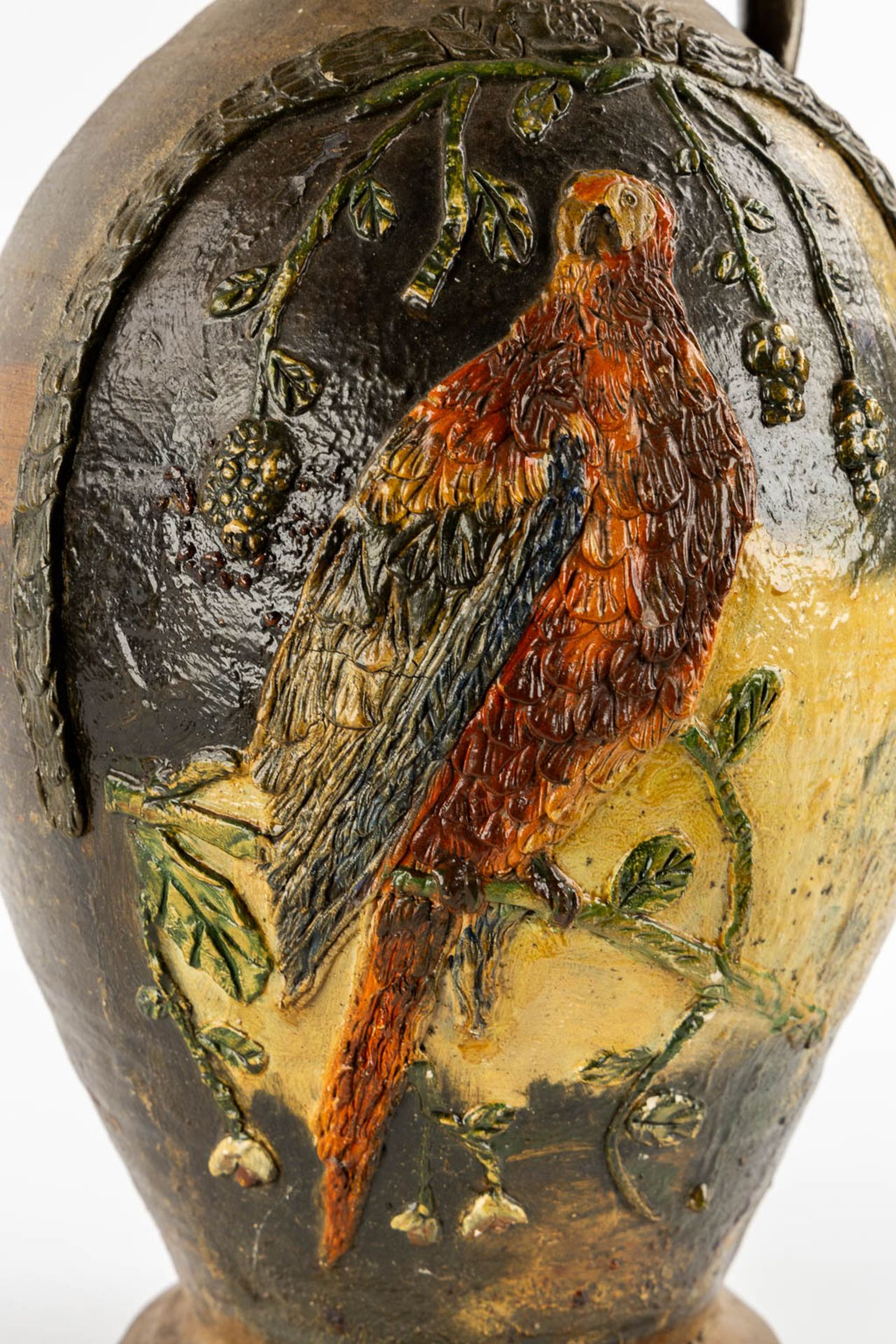 An antique pitcher with an Ara decor, Langerweghe/Raeren, Germany. Glazed stoneware. (H:46 x D:27 cm - Bild 11 aus 12